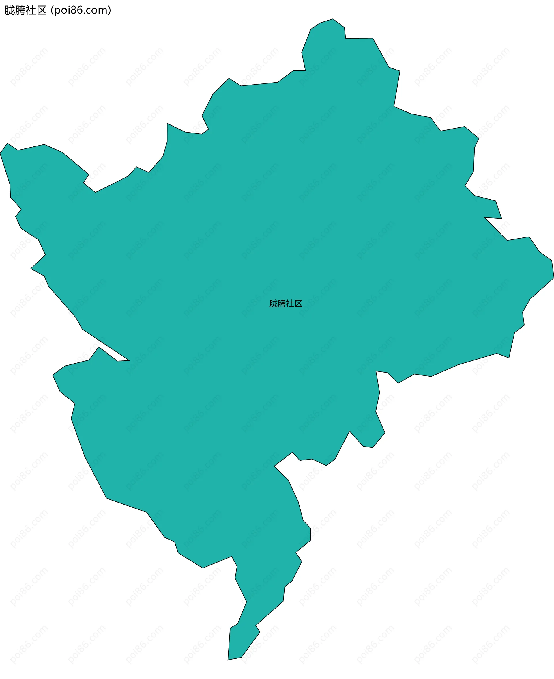 胧胯社区边界地图