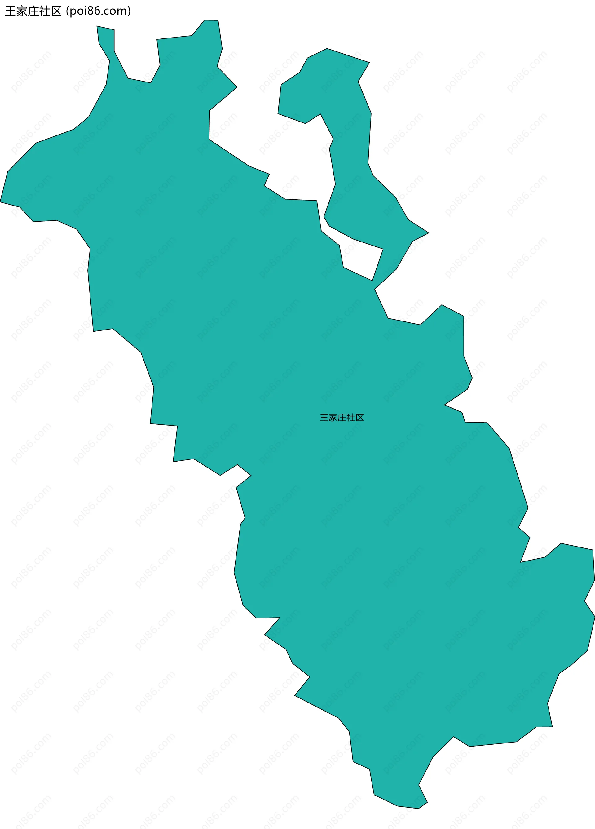 王家庄社区边界地图