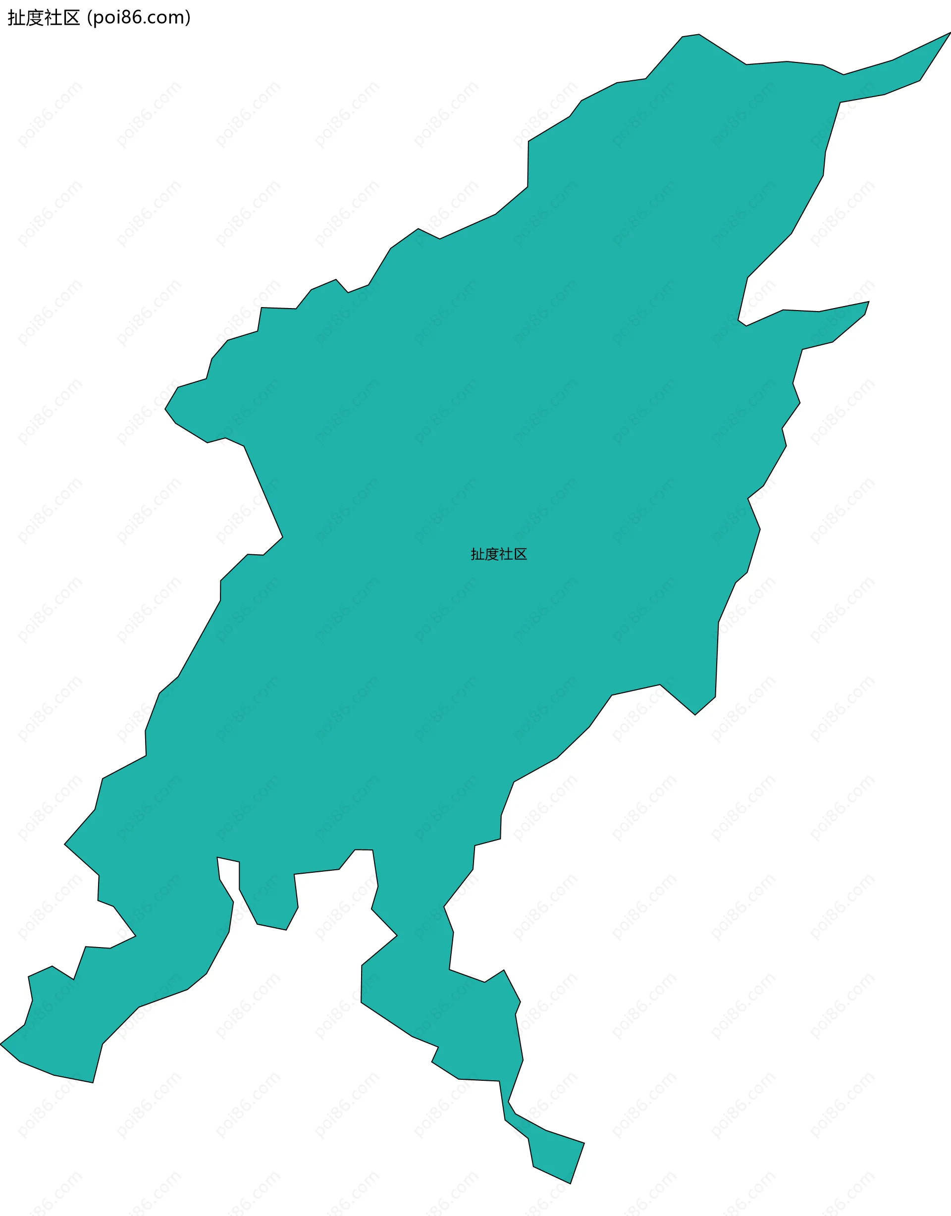 扯度社区边界地图