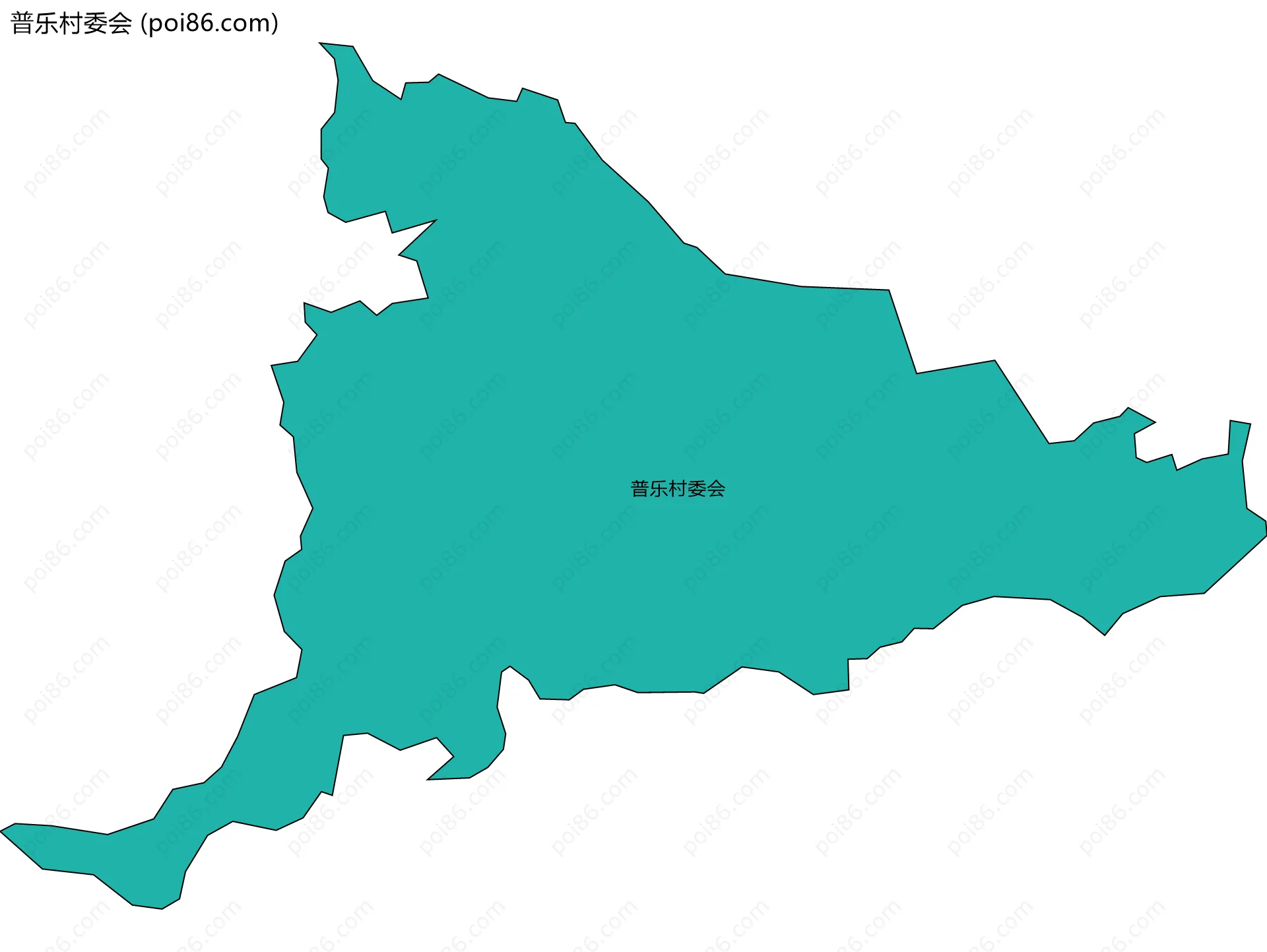 普乐村委会边界地图