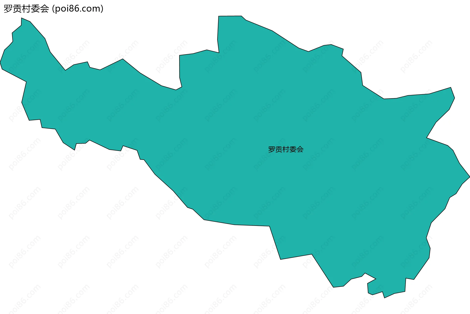 罗贡村委会边界地图