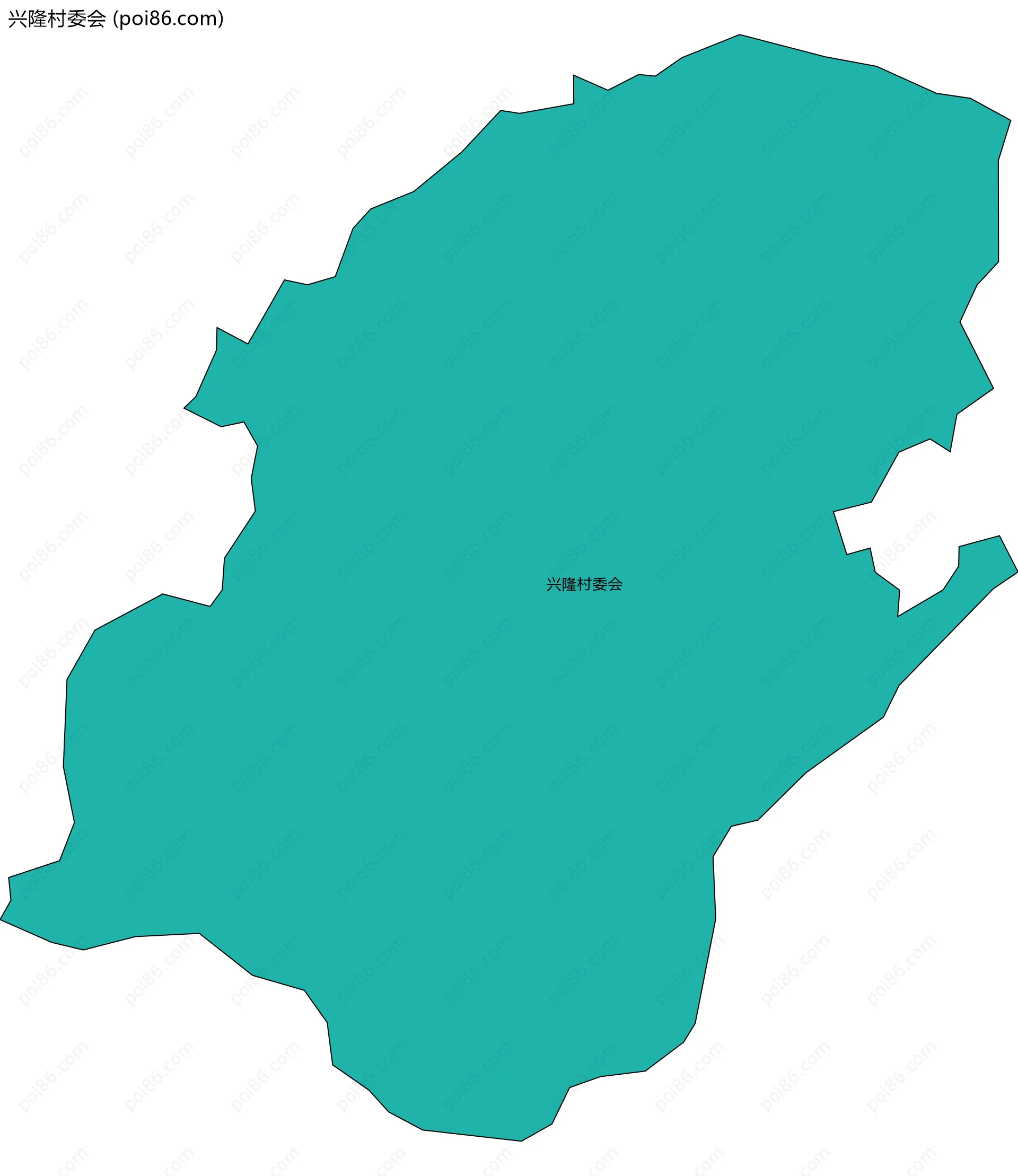 兴隆村委会边界地图