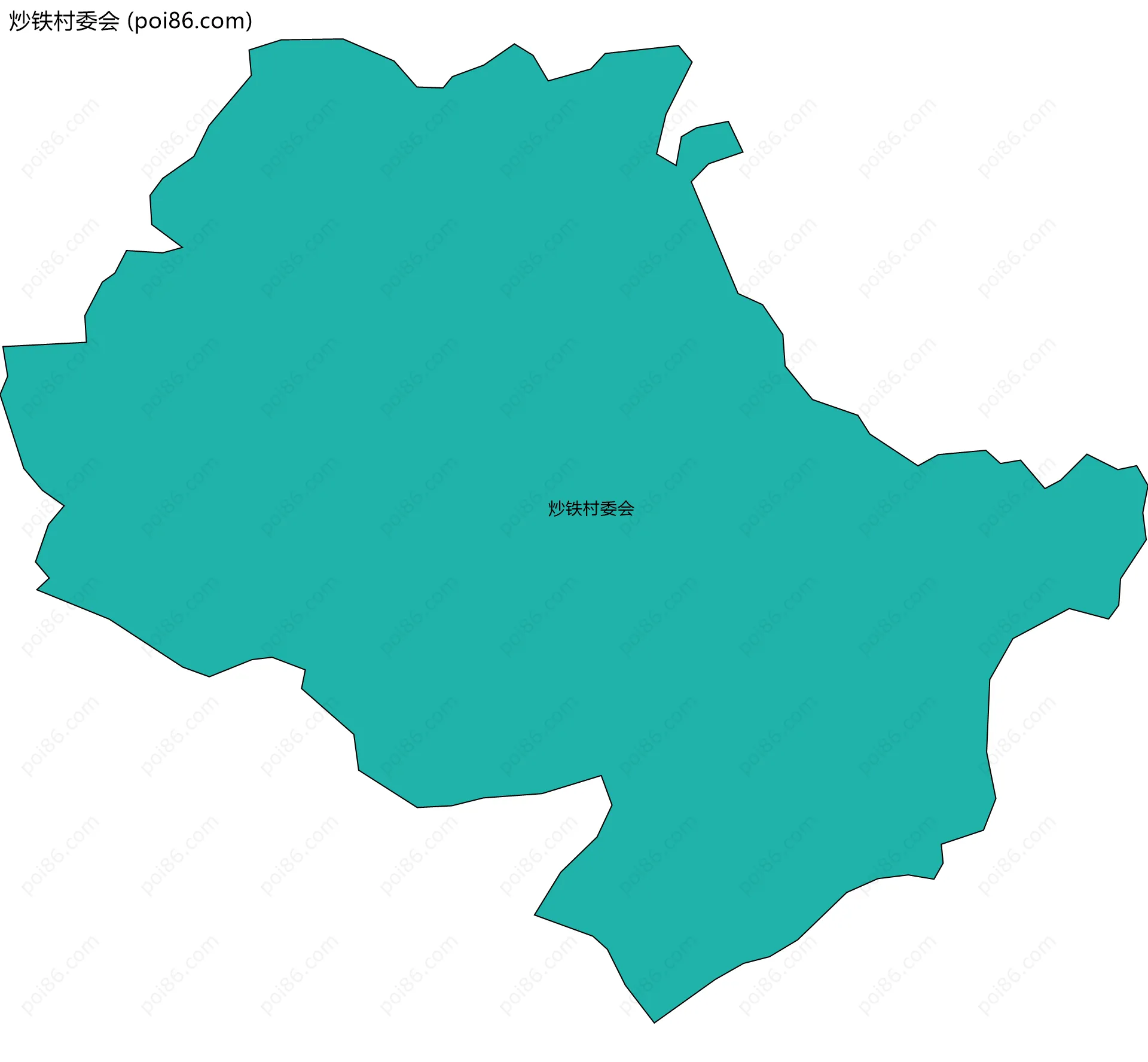 炒铁村委会边界地图