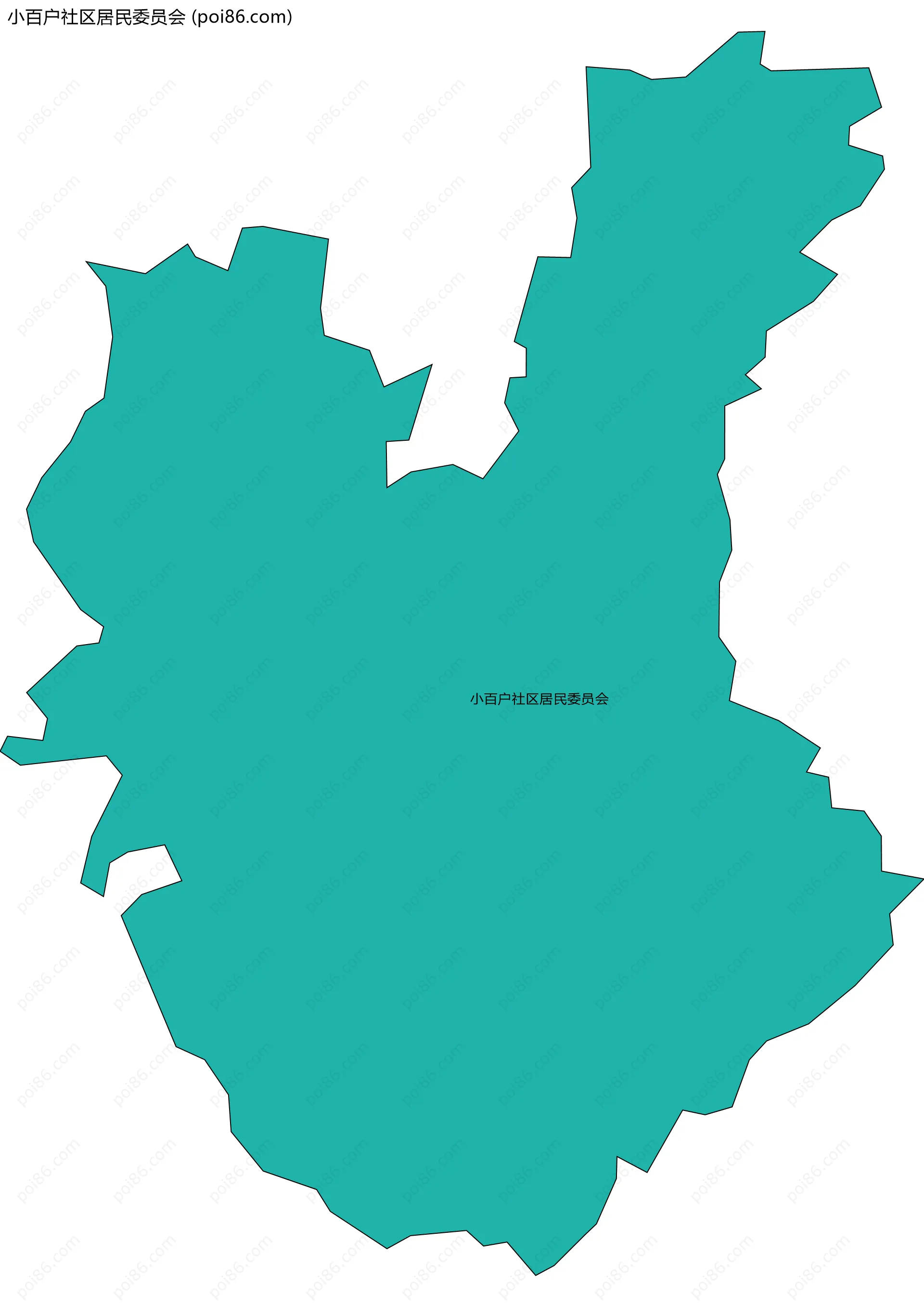 小百户社区居民委员会边界地图