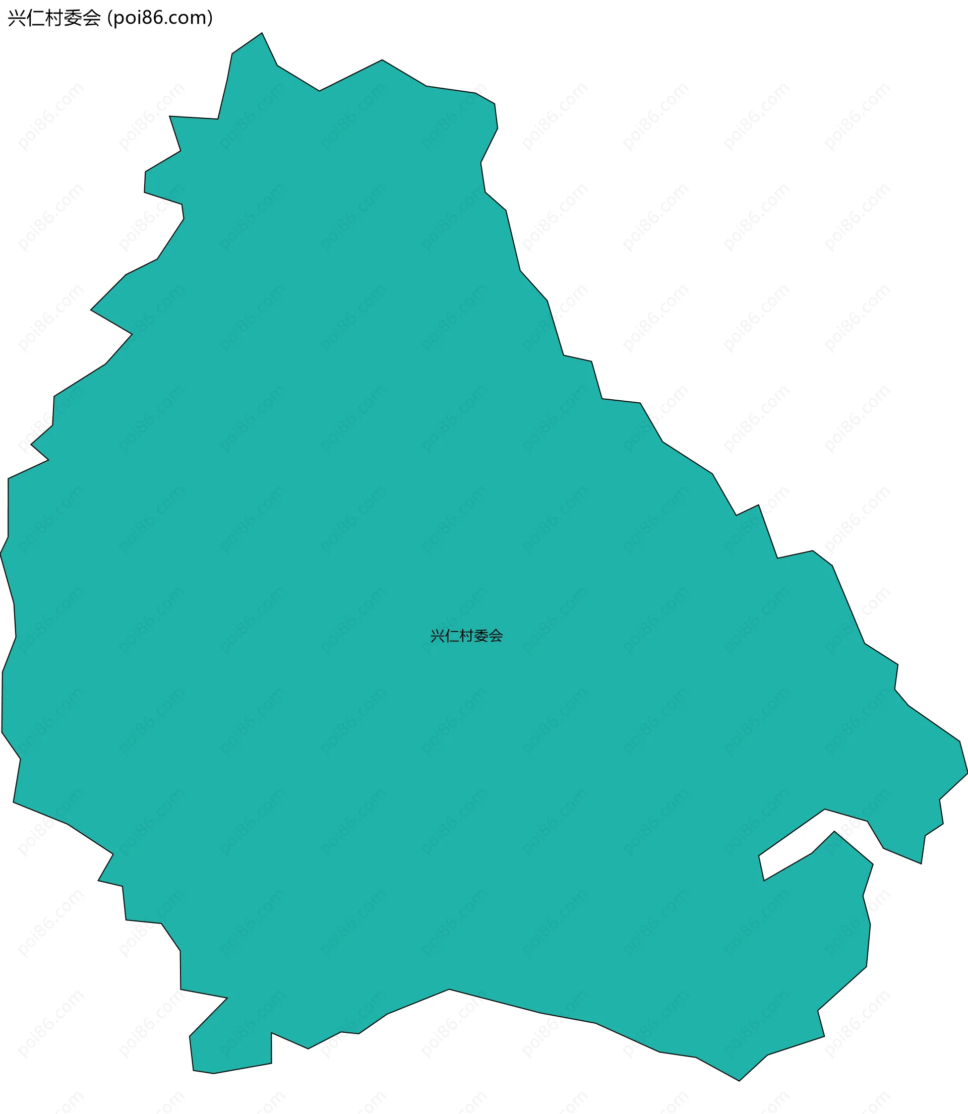 兴仁村委会边界地图