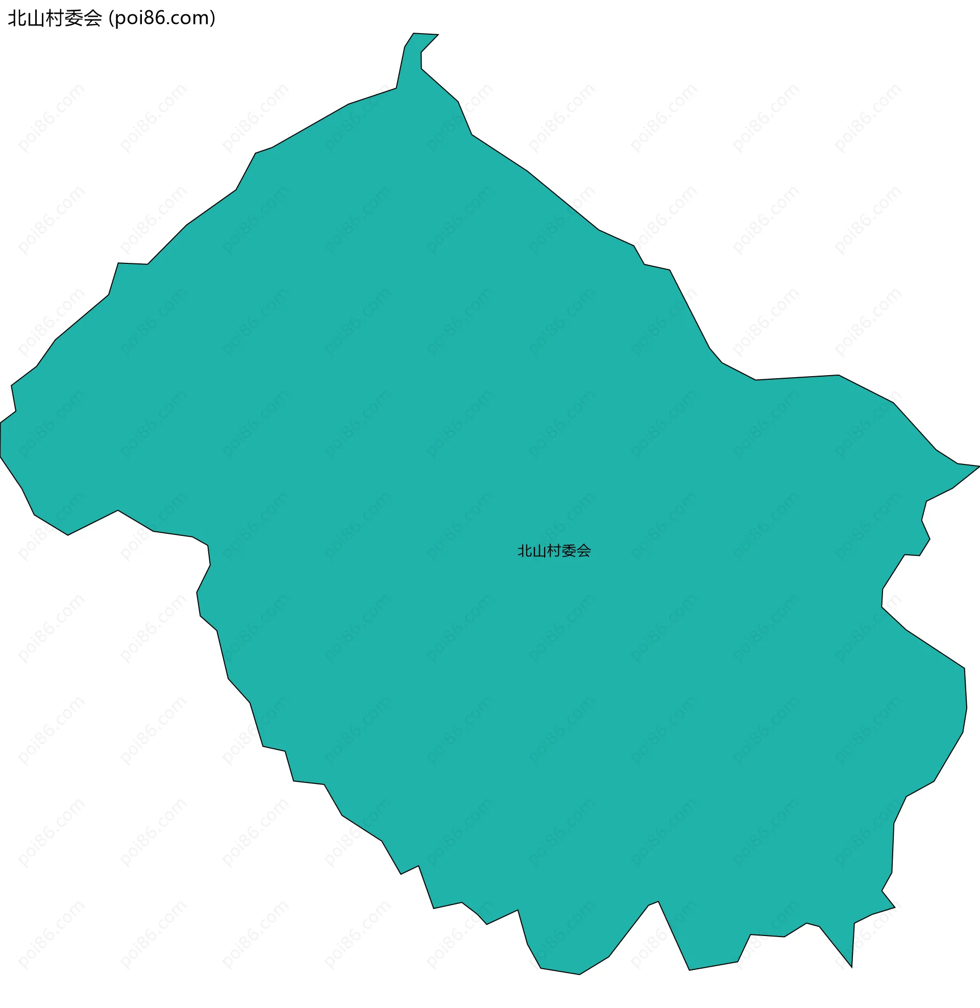 北山村委会边界地图