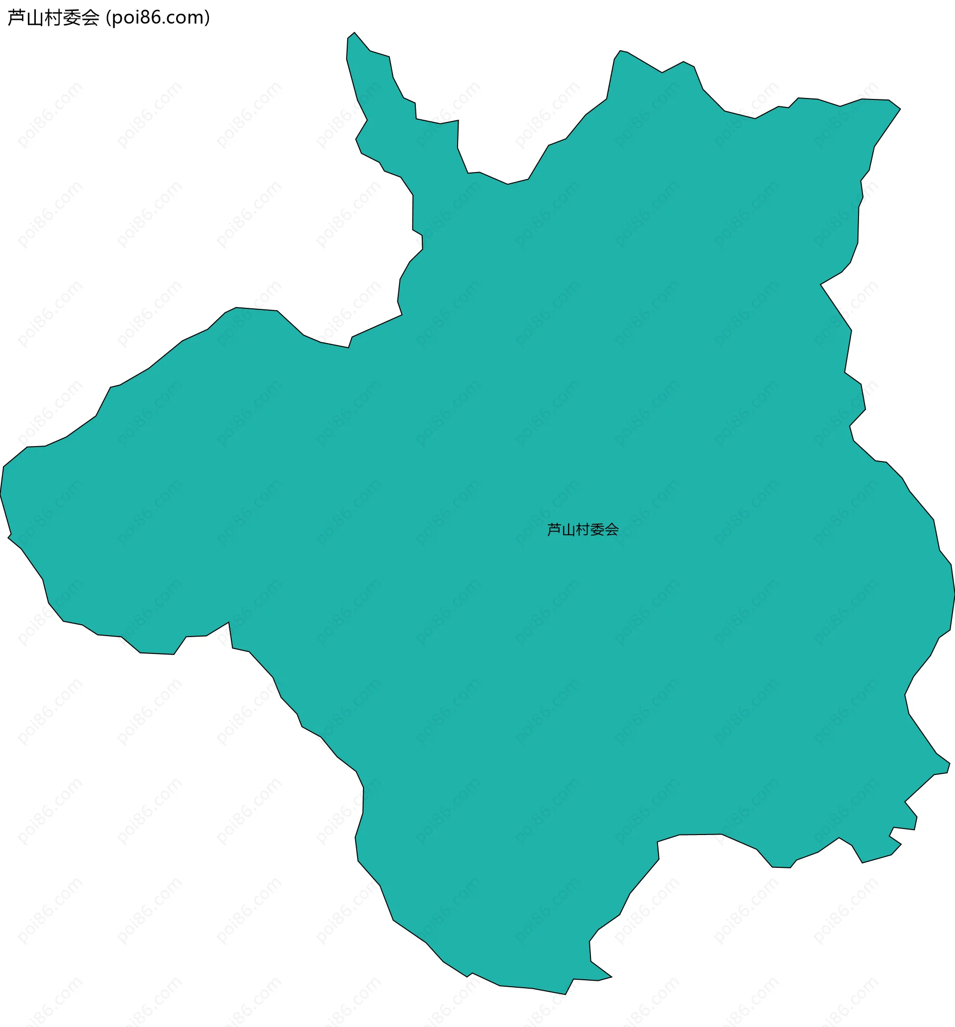 芦山村委会边界地图