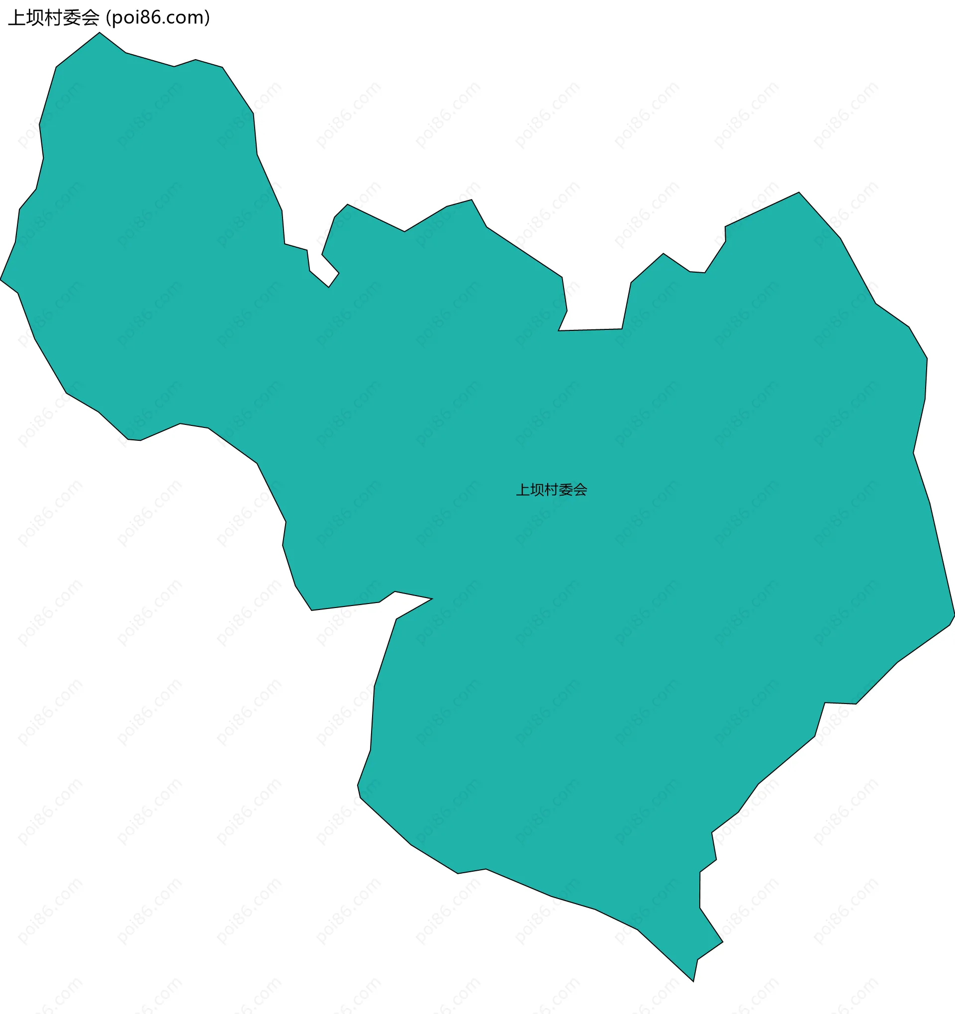 上坝村委会边界地图