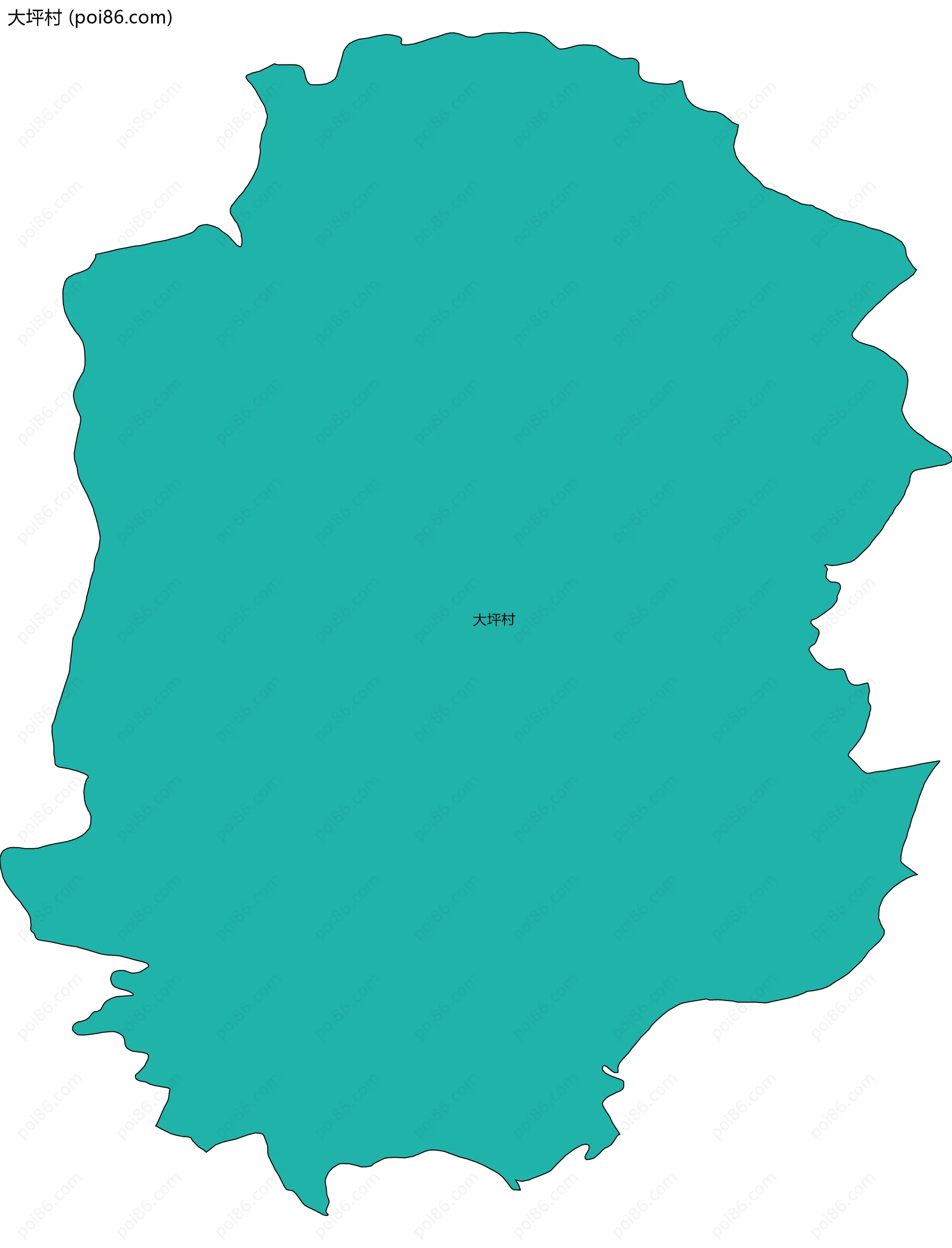 大坪村边界地图