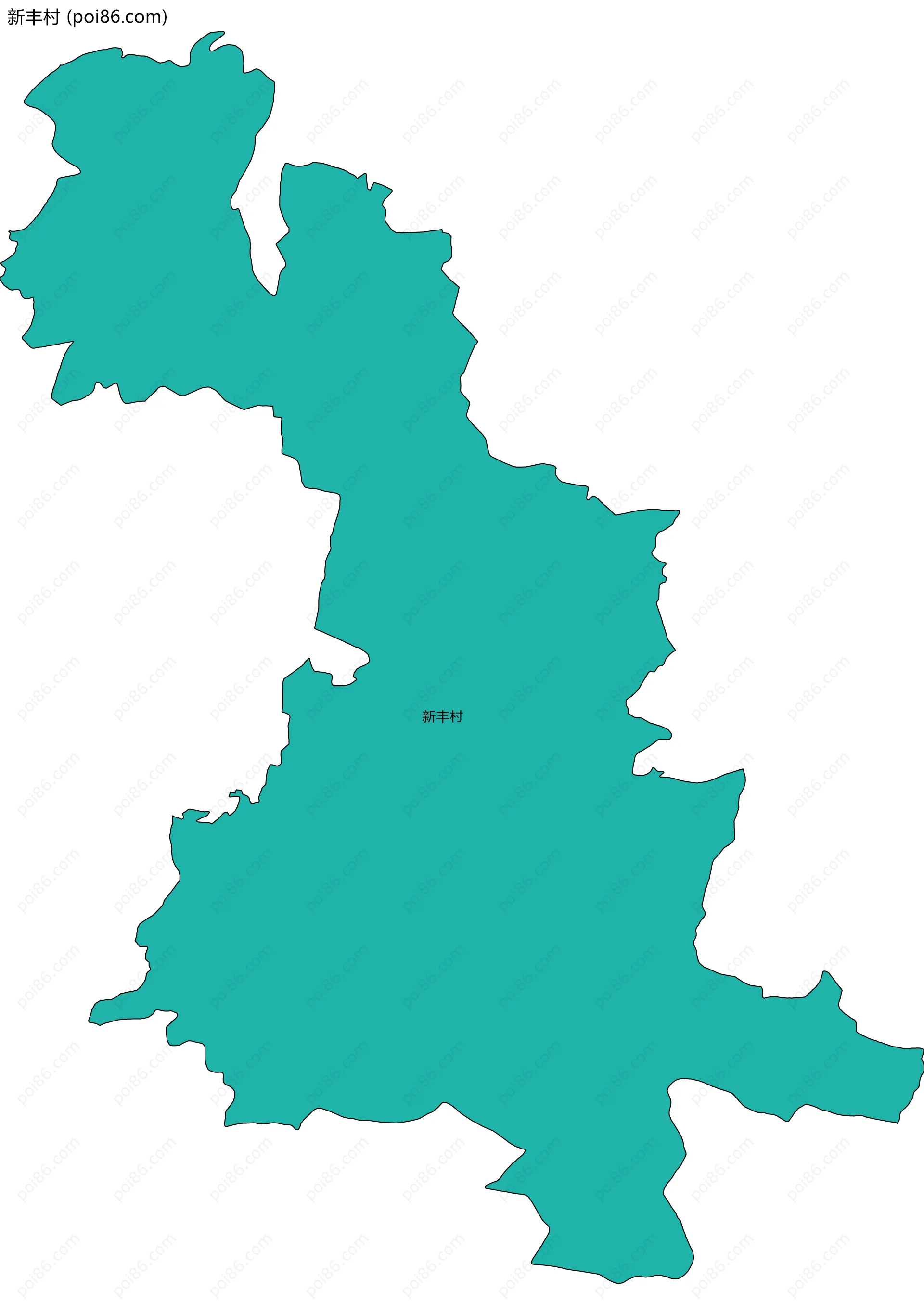 新丰村边界地图