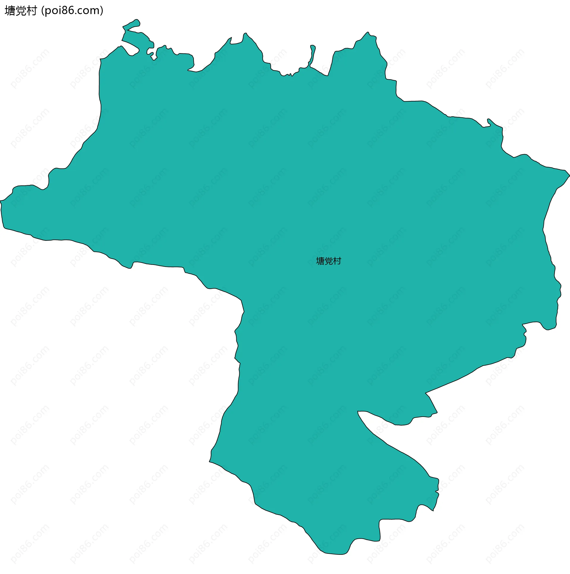 塘党村边界地图