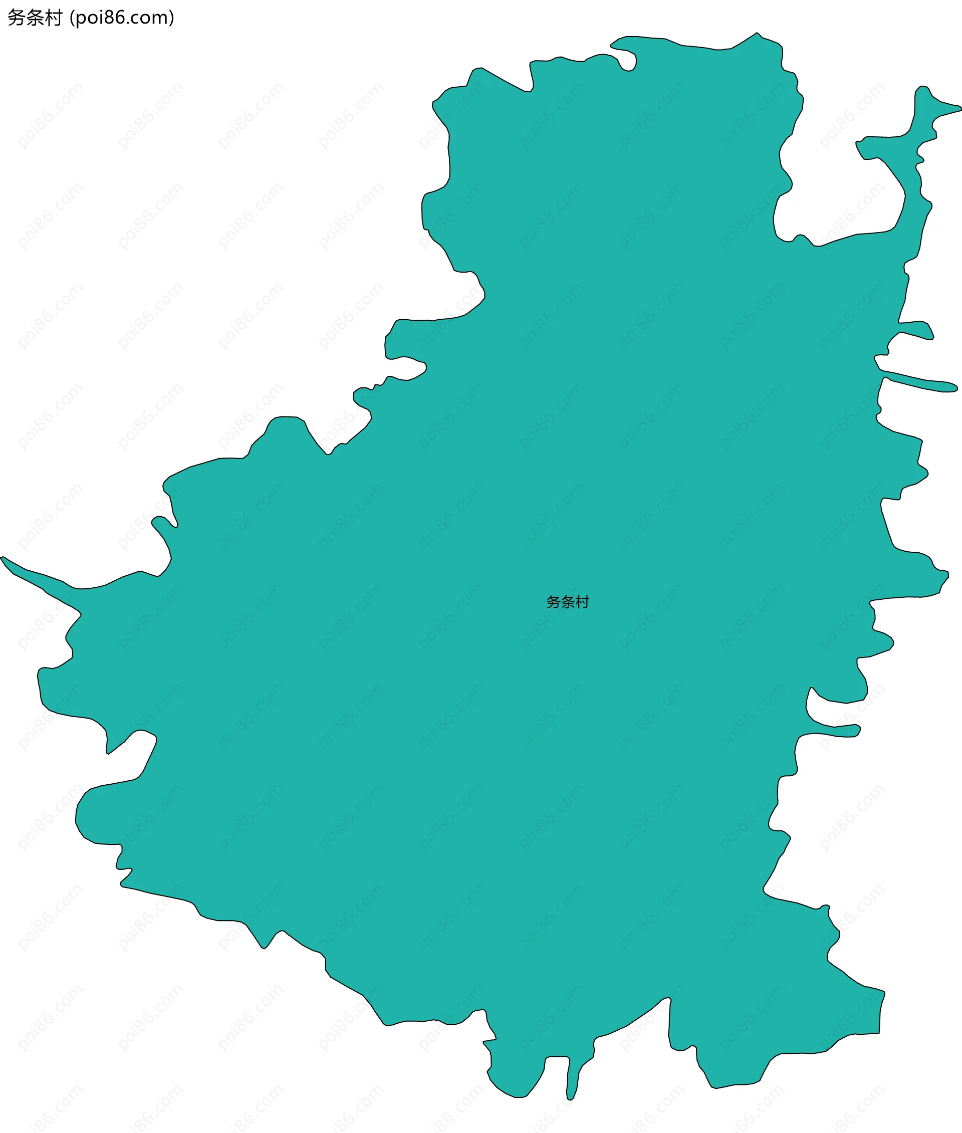 务条村边界地图