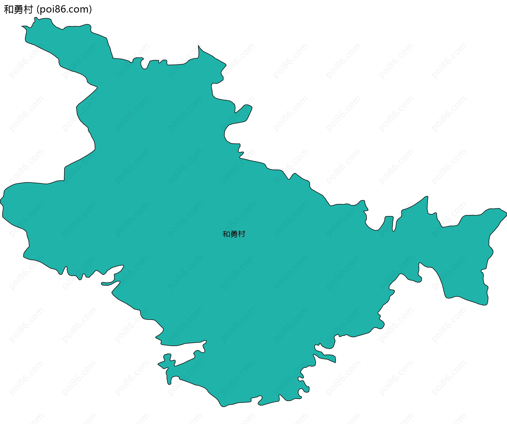 和勇村边界地图