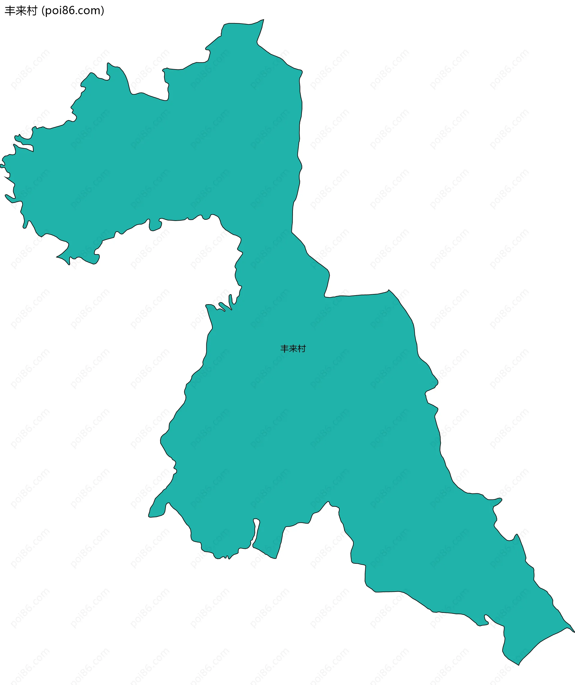 丰来村边界地图