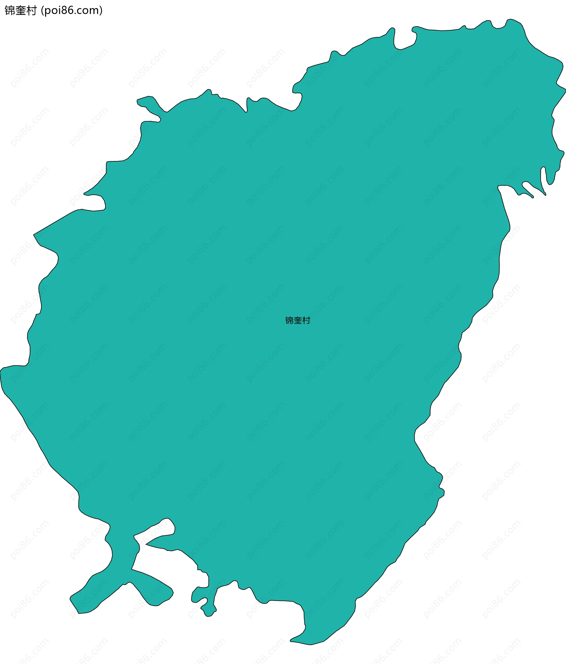 锦奎村边界地图