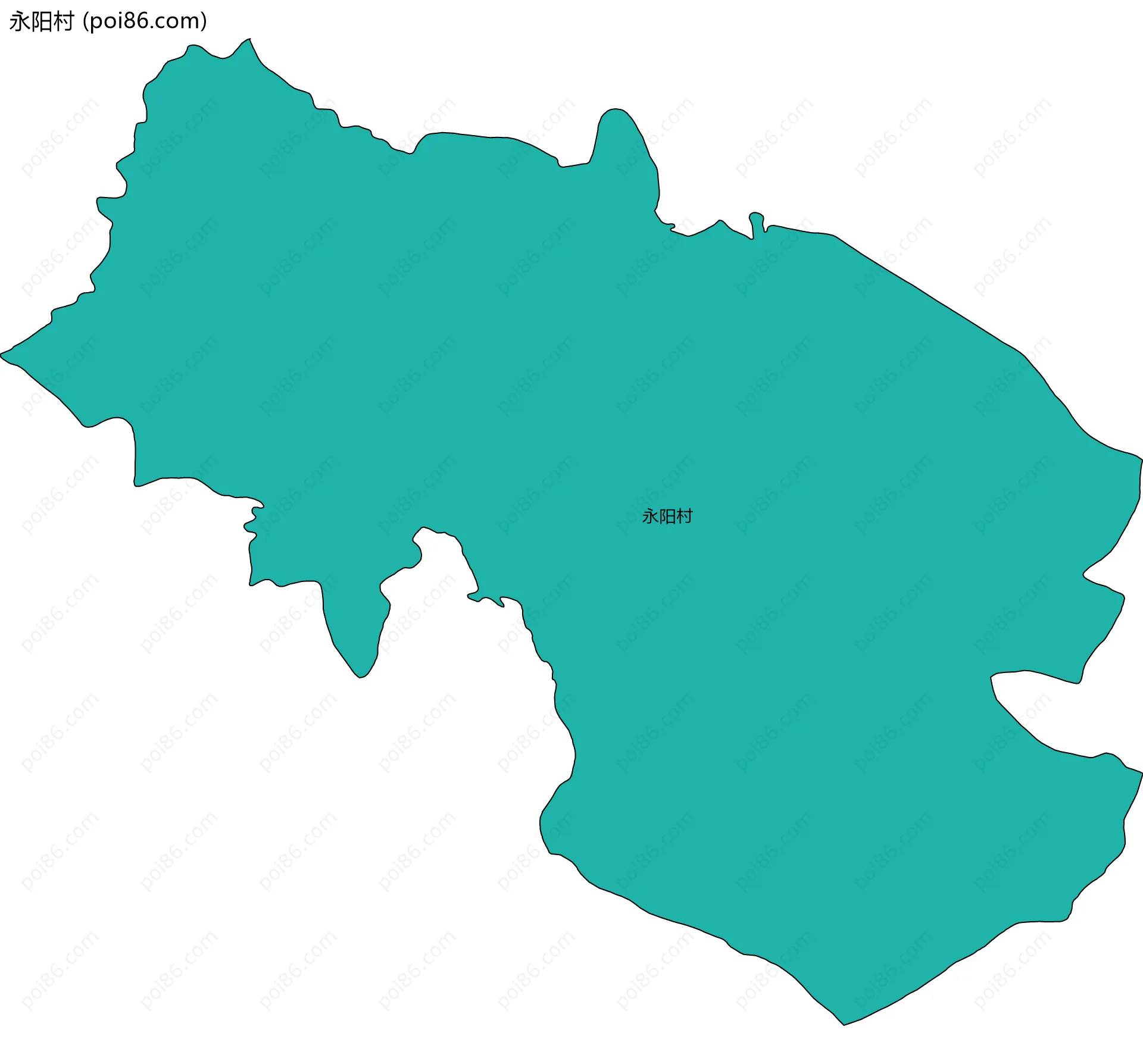 永阳村边界地图