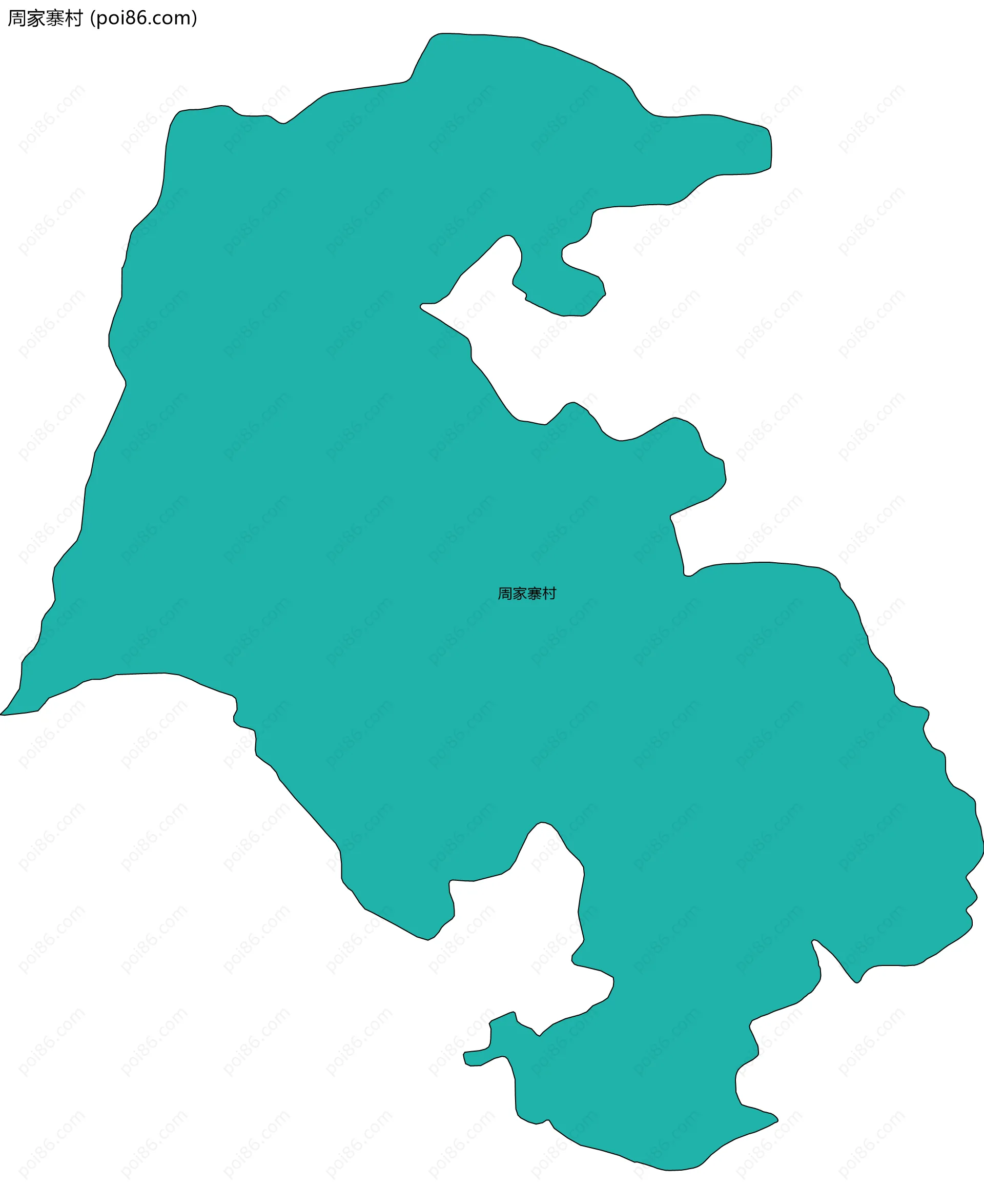 周家寨村边界地图