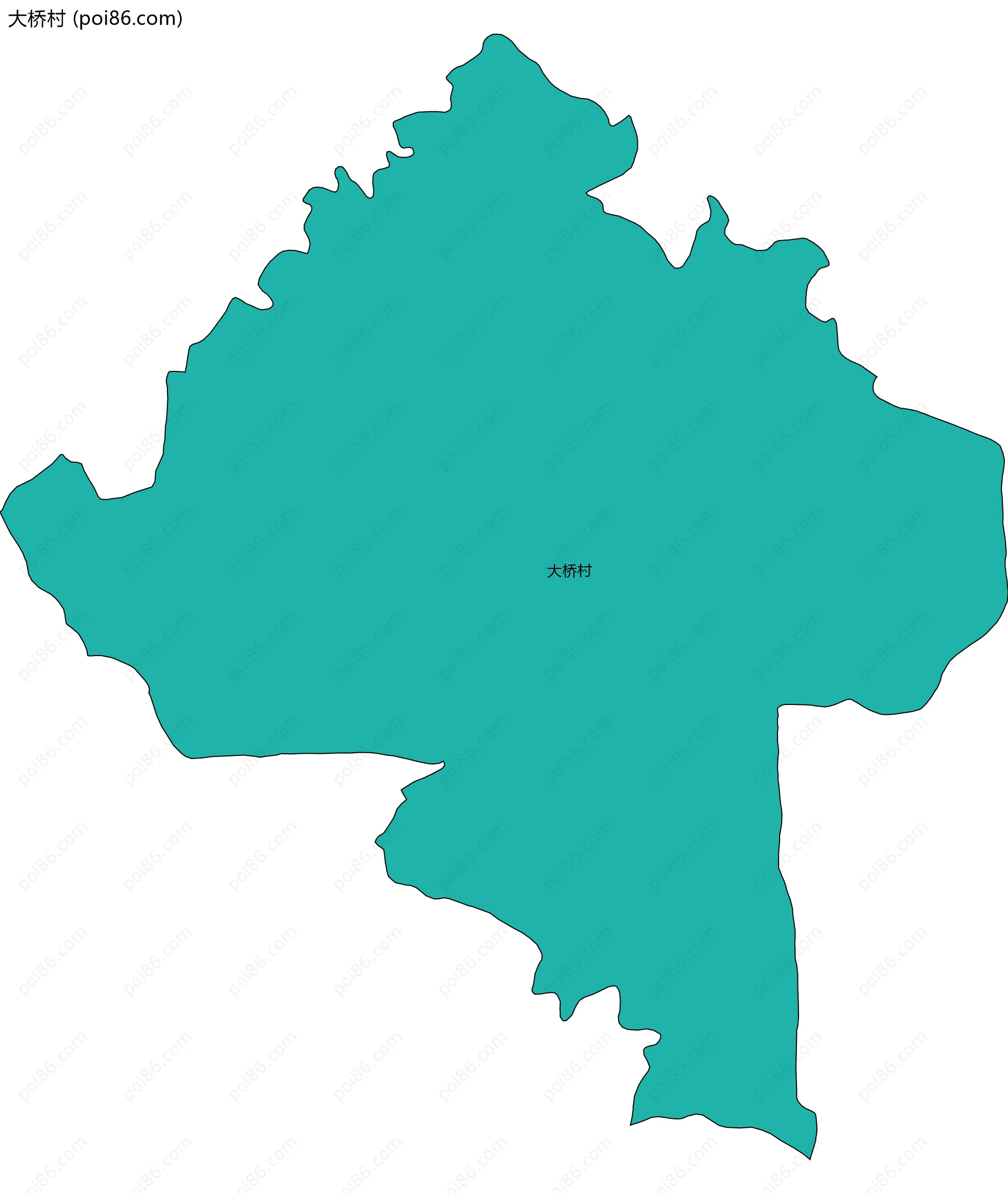大桥村边界地图