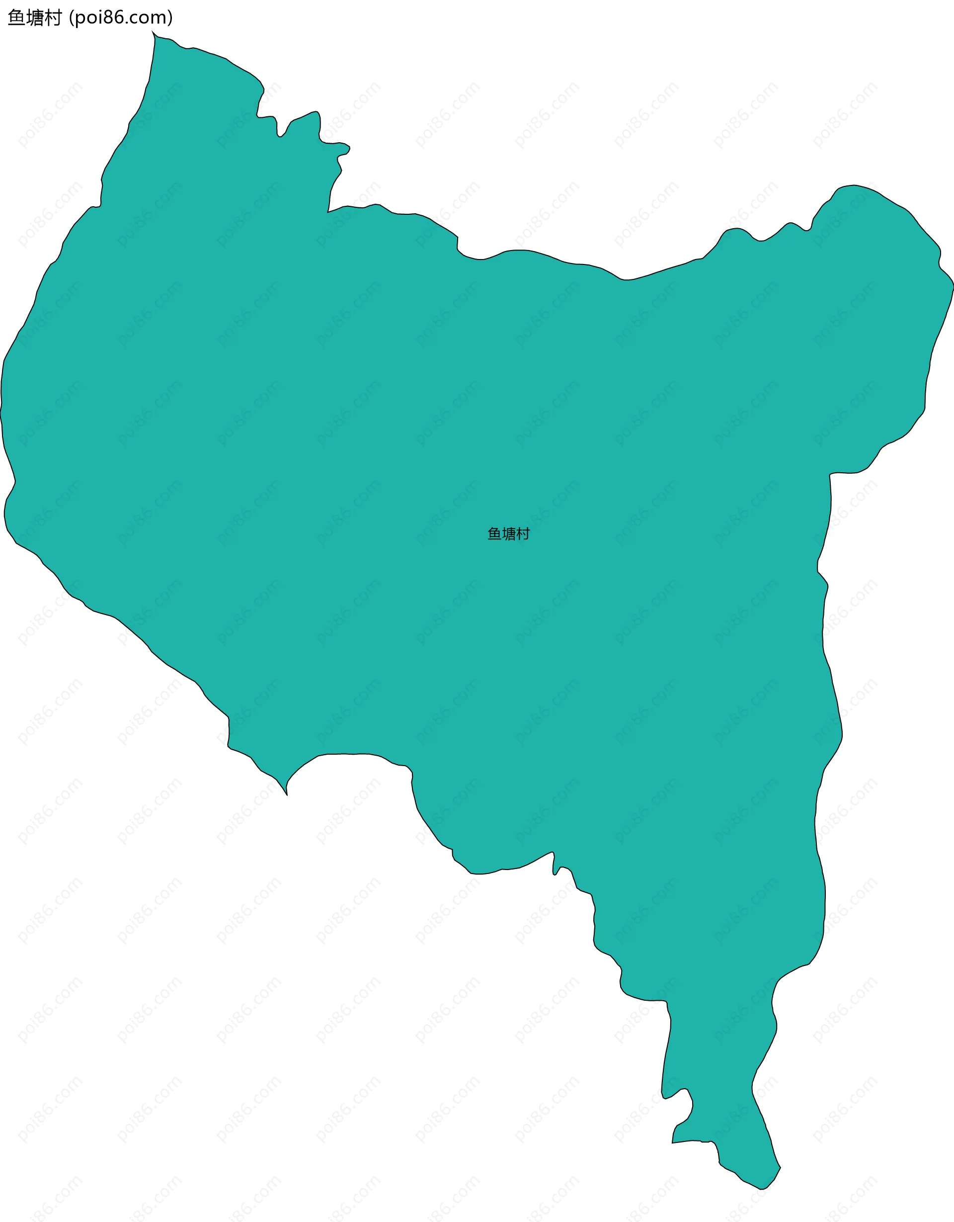 鱼塘村边界地图
