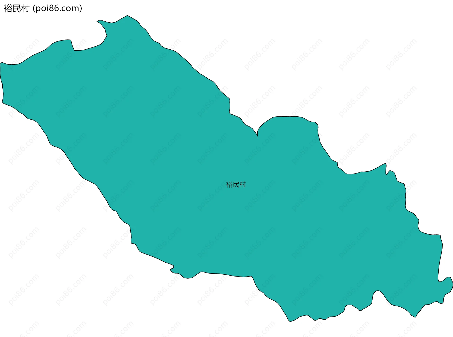裕民村边界地图