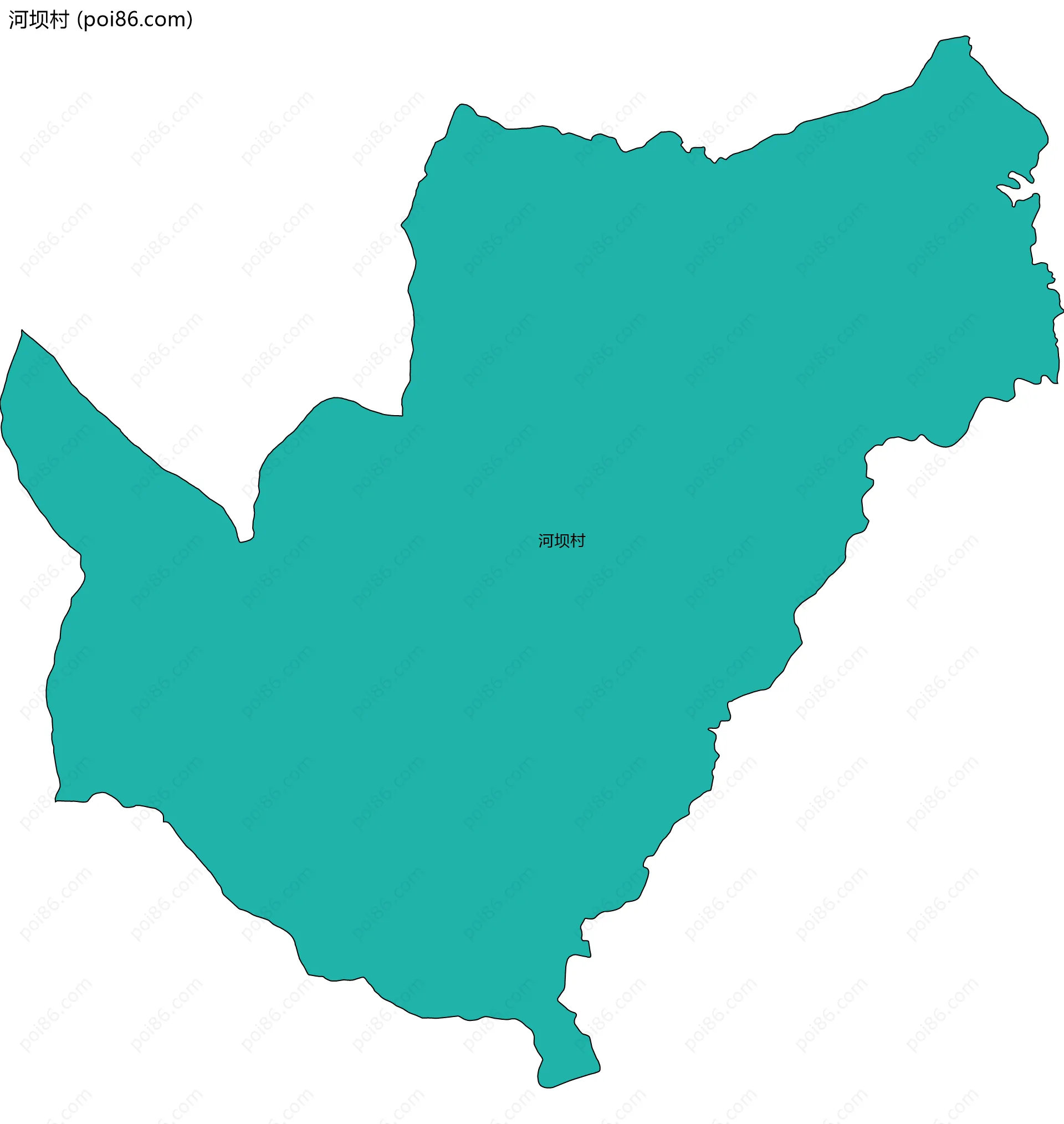 河坝村边界地图