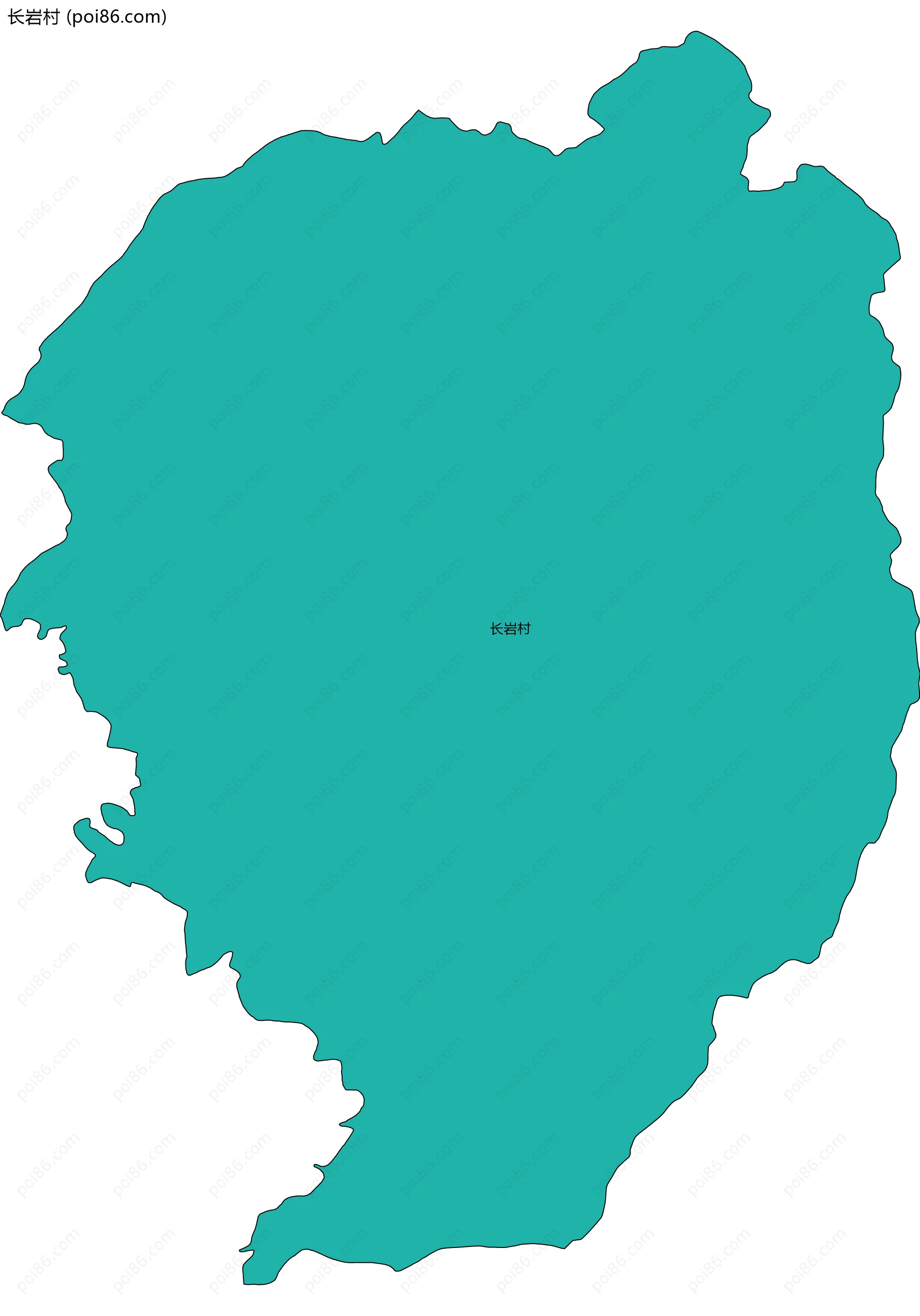 长岩村边界地图