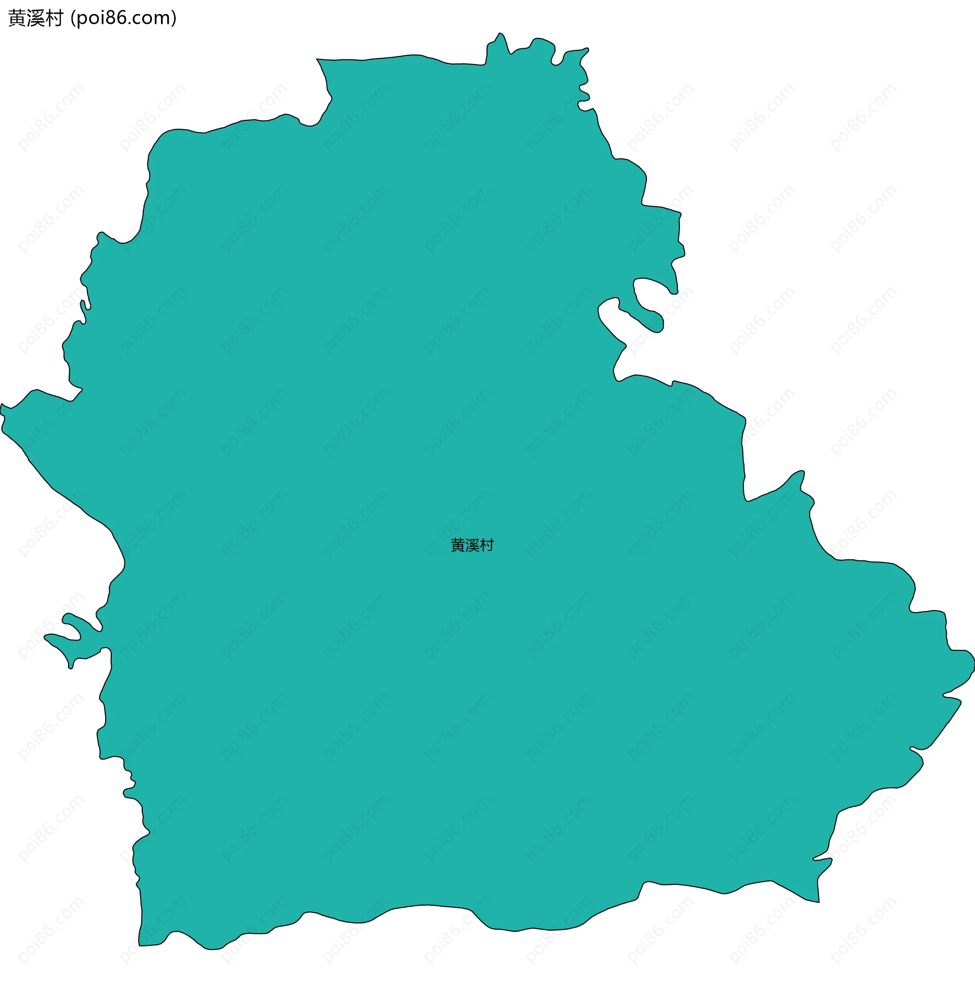 黄溪村边界地图