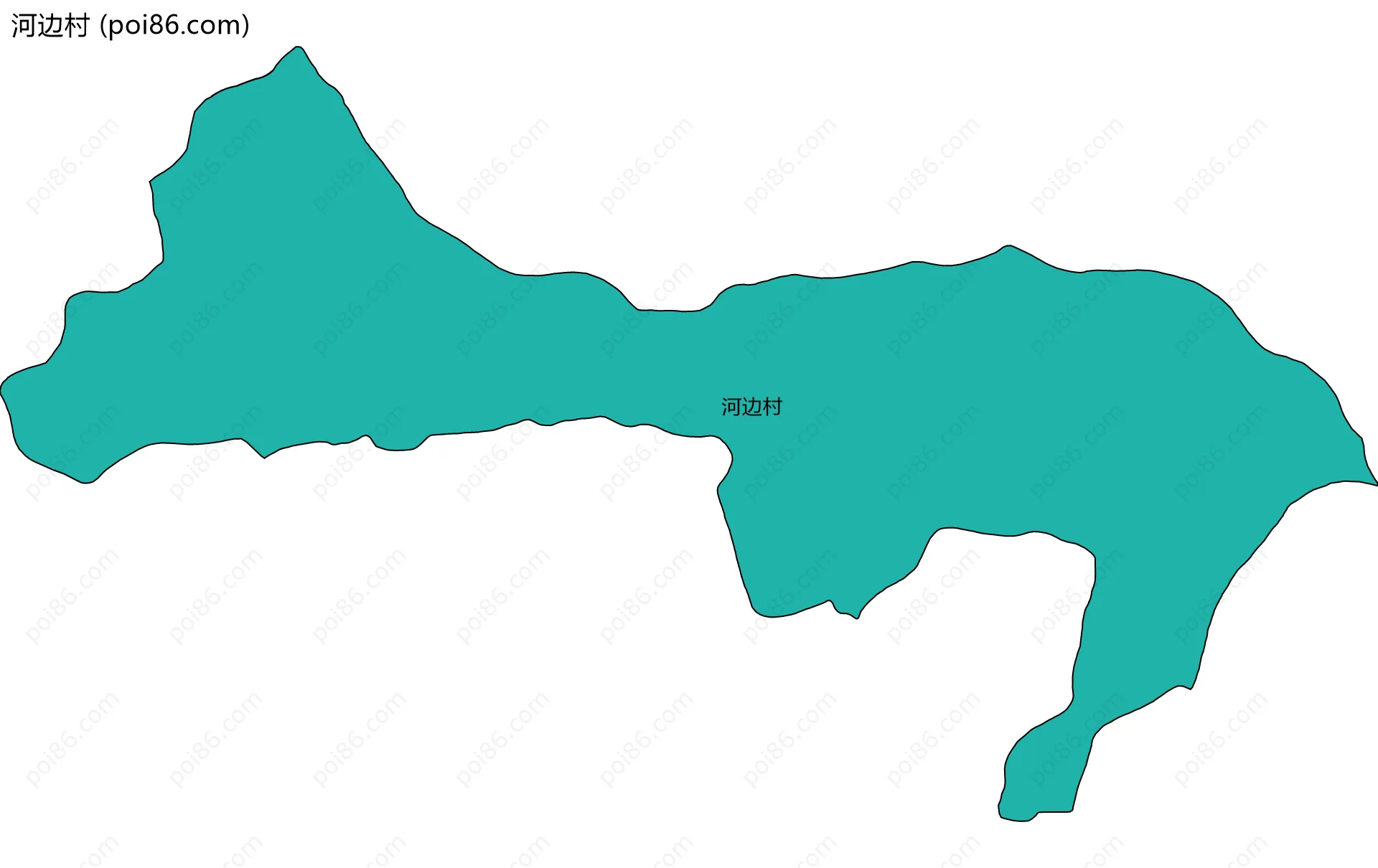 河边村边界地图