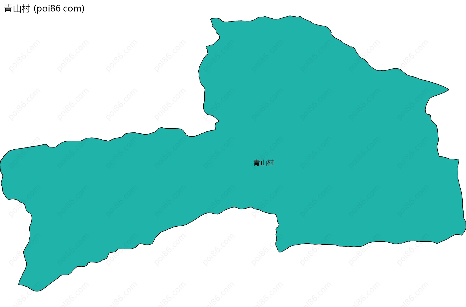 青山村边界地图