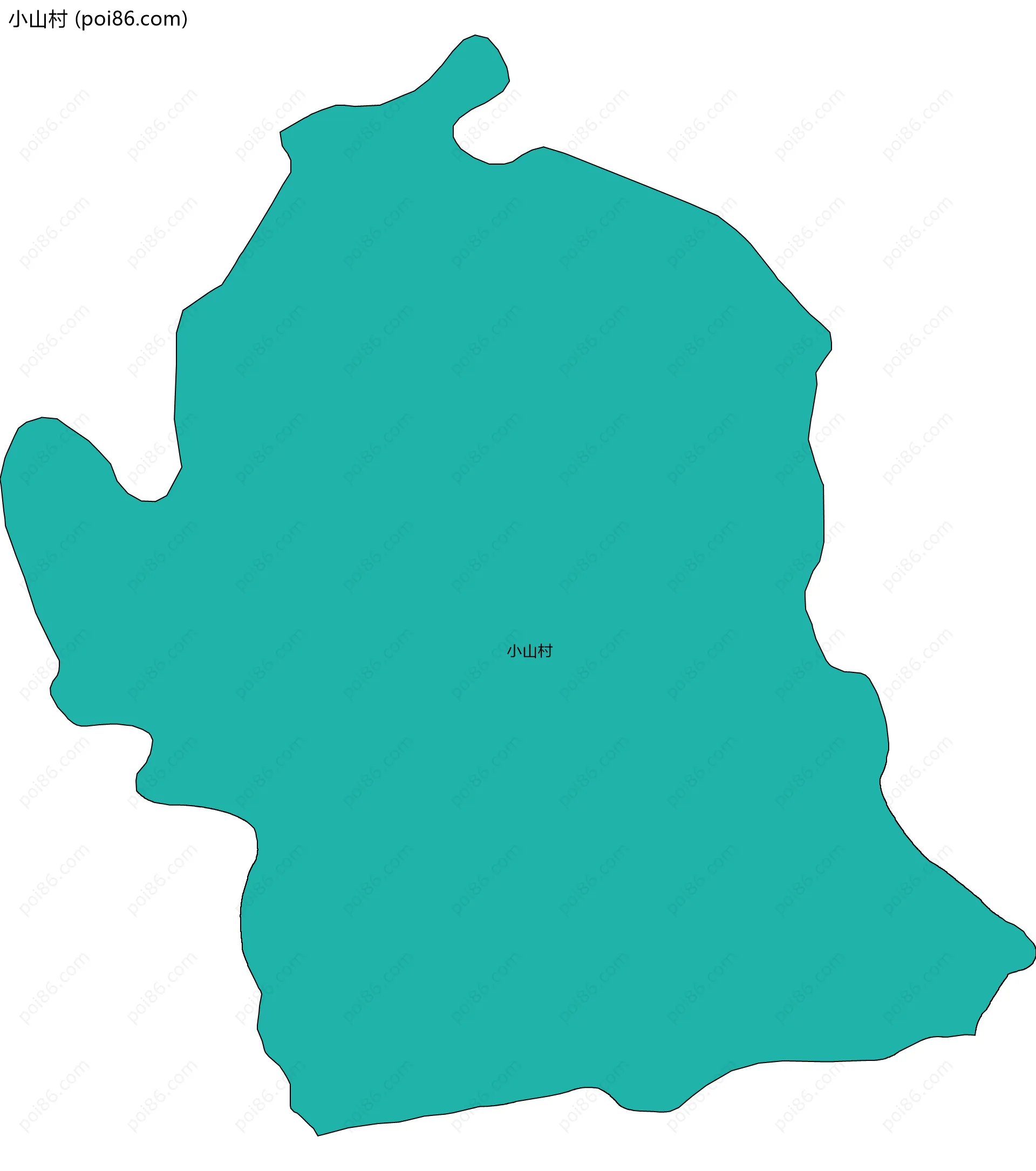 小山村边界地图