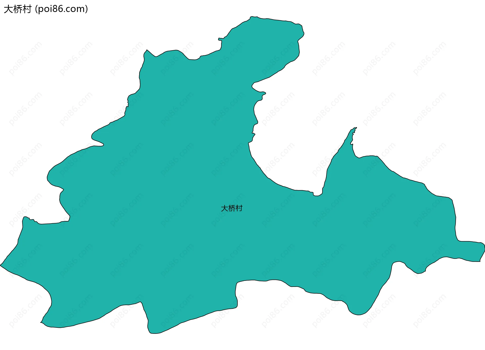 大桥村边界地图