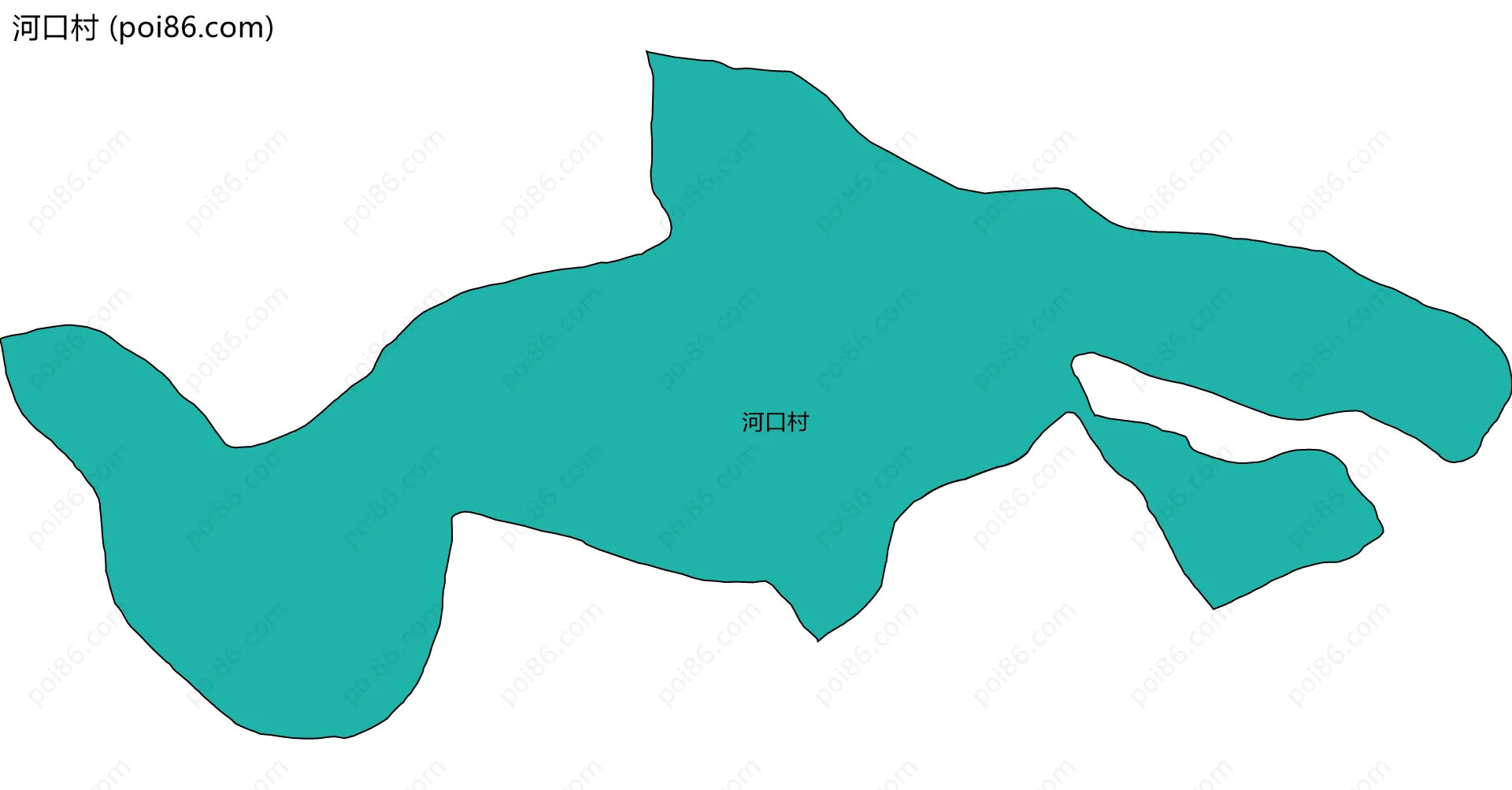 河口村边界地图