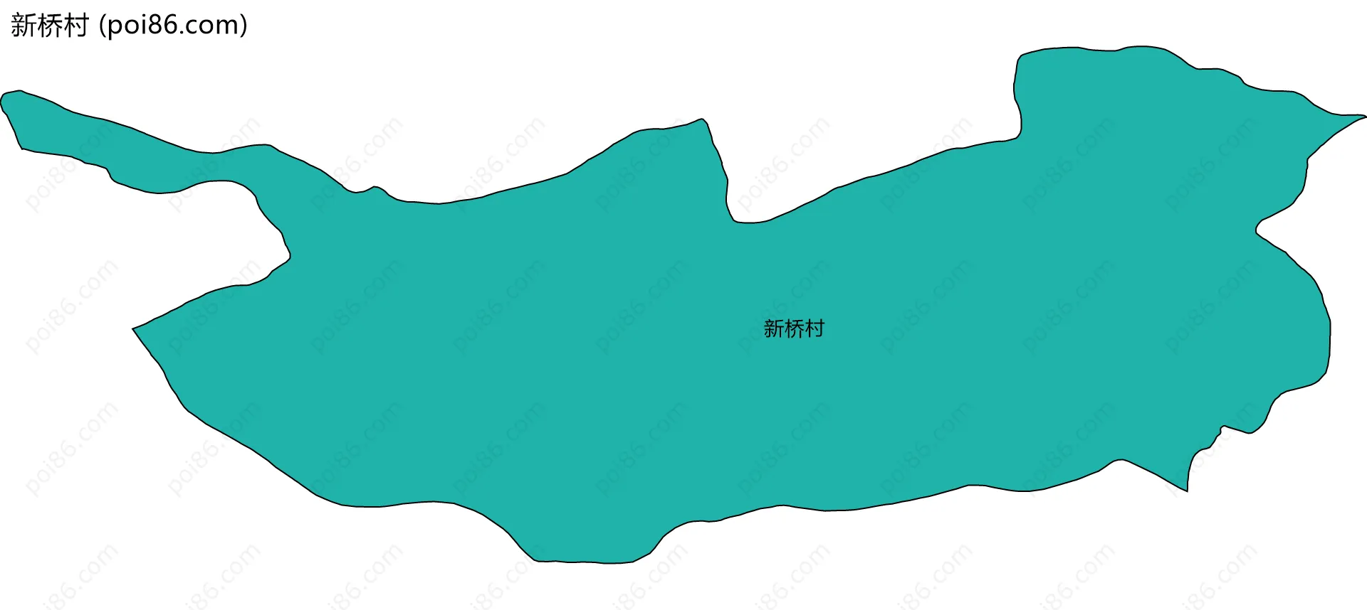 新桥村边界地图