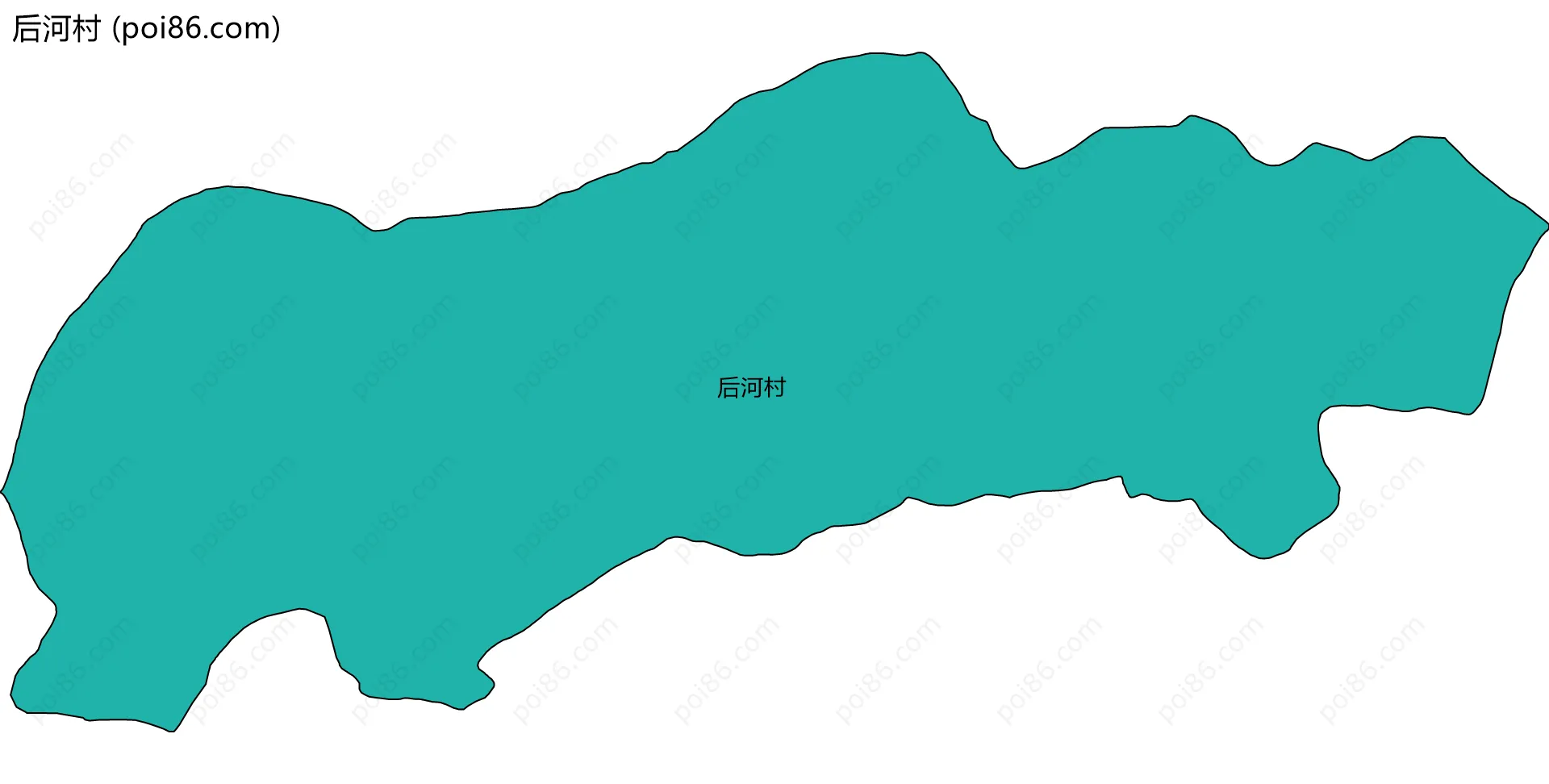 后河村边界地图