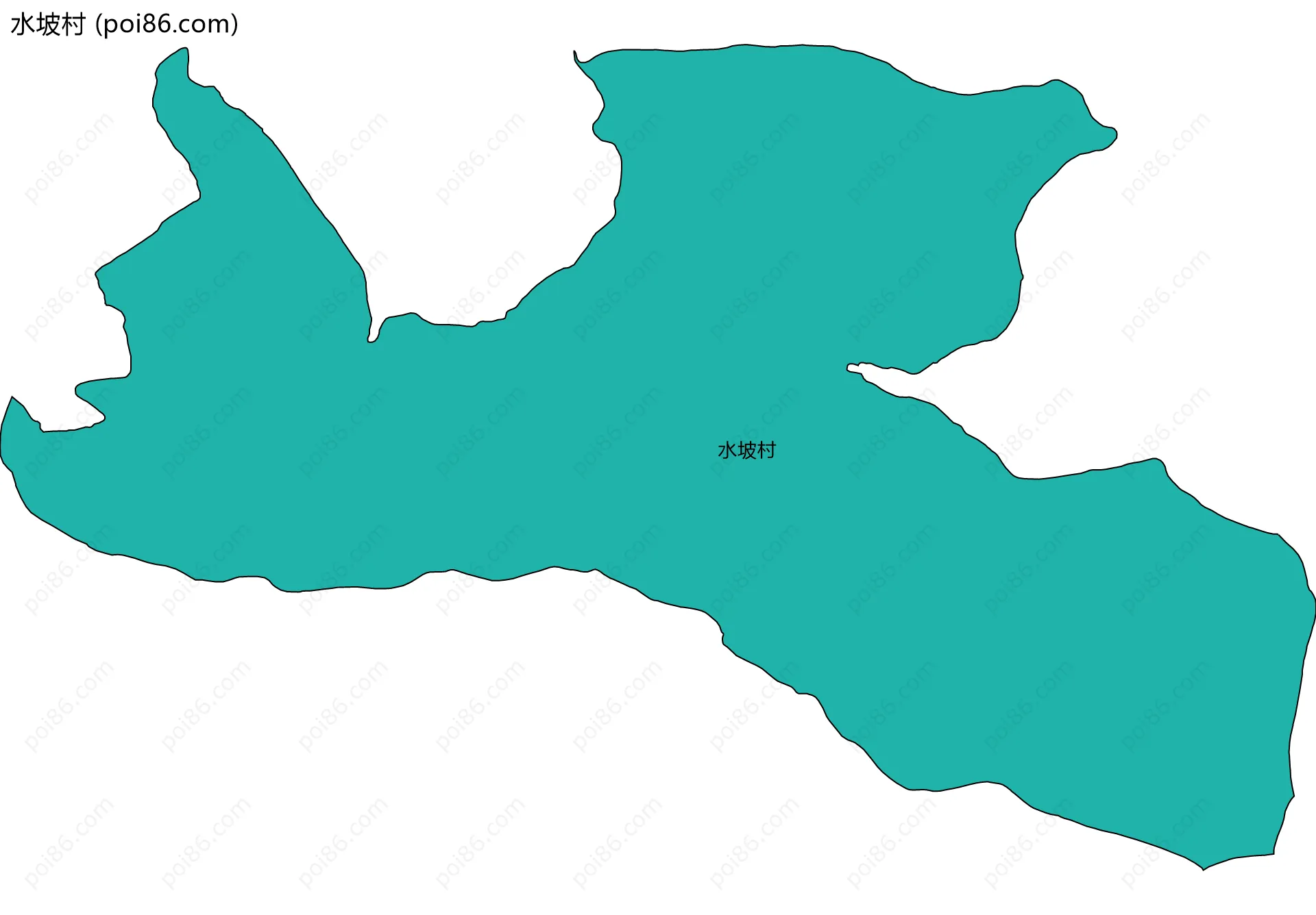 水坡村边界地图