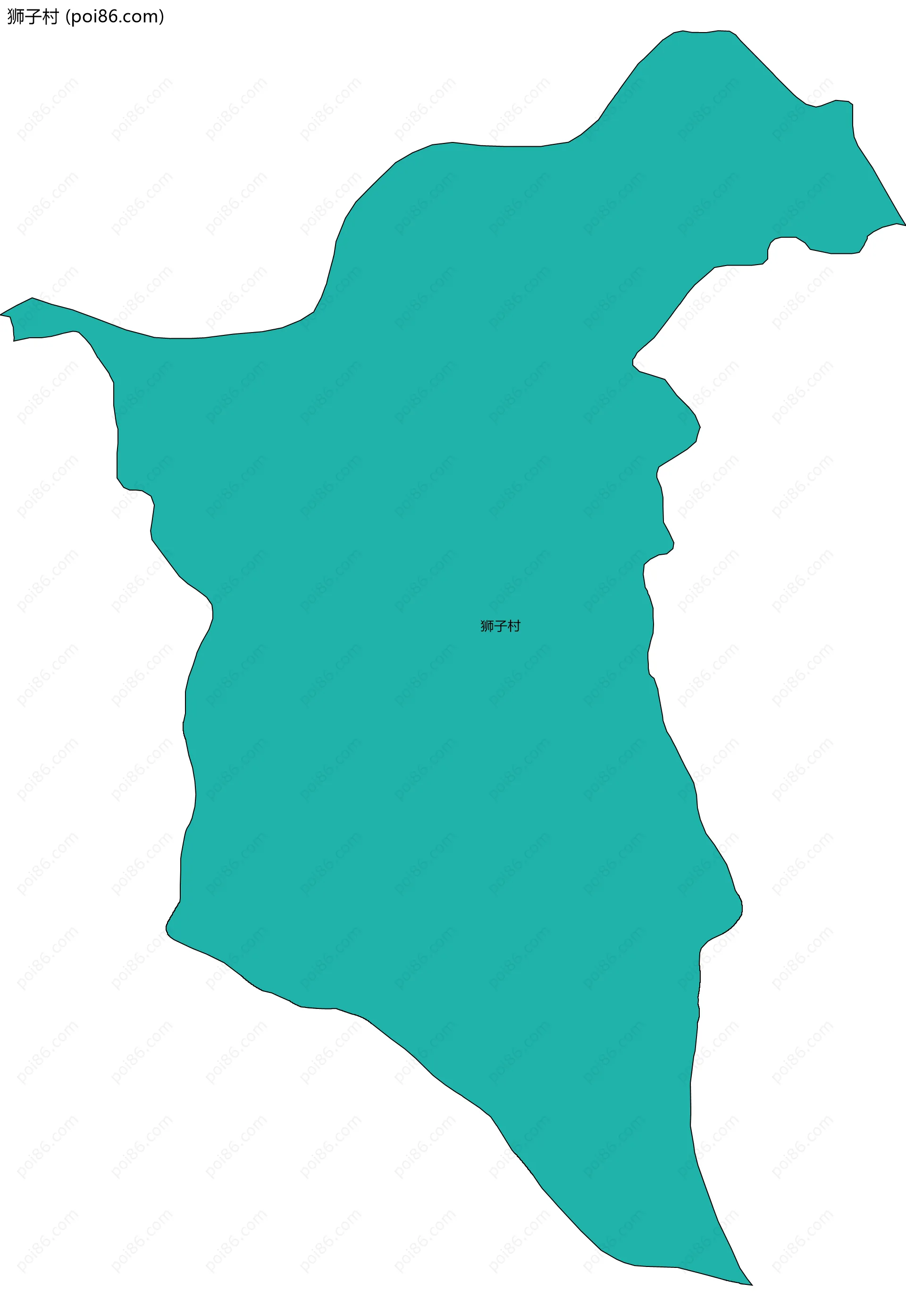 狮子村边界地图