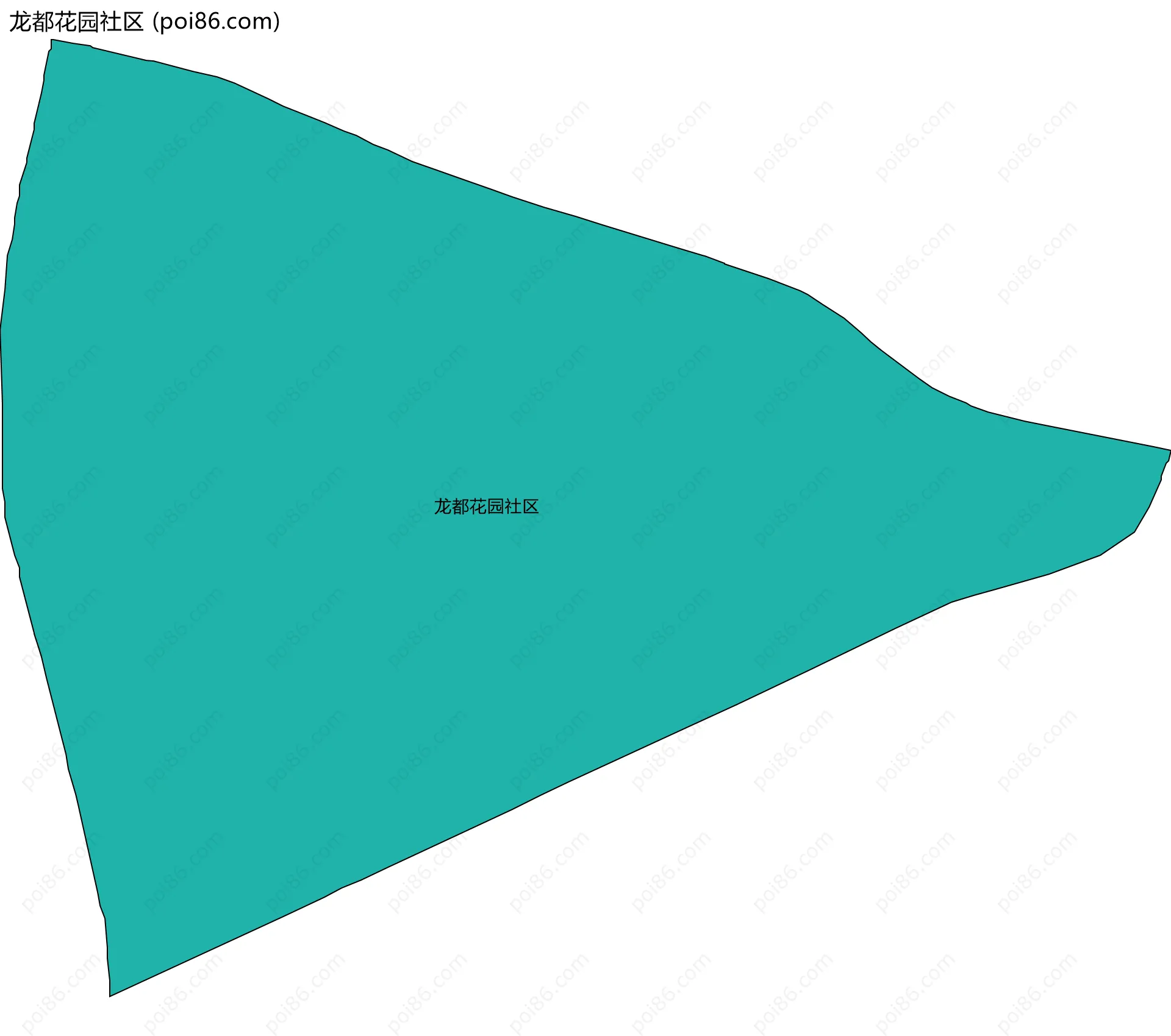 龙都花园社区边界地图