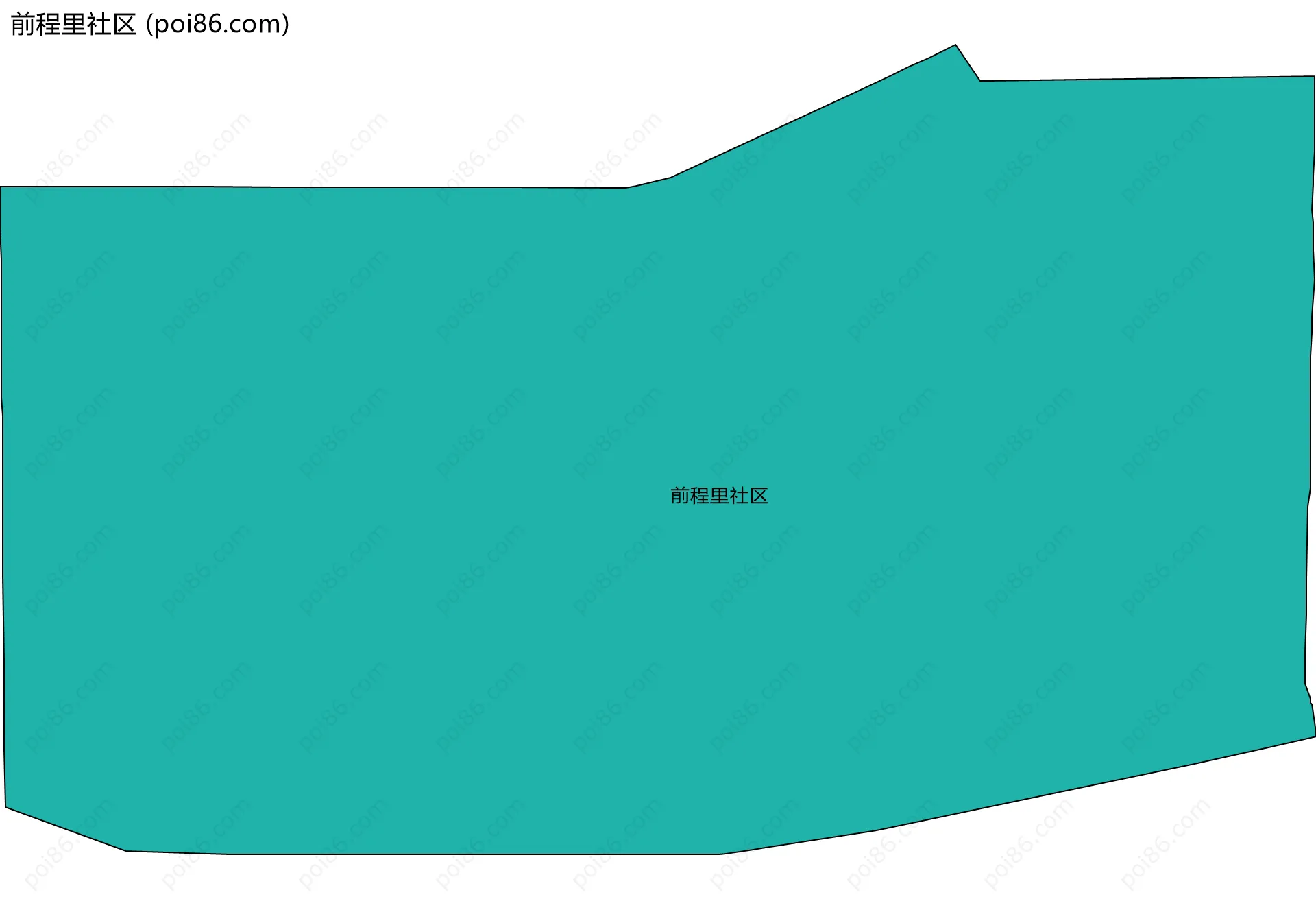 前程里社区边界地图