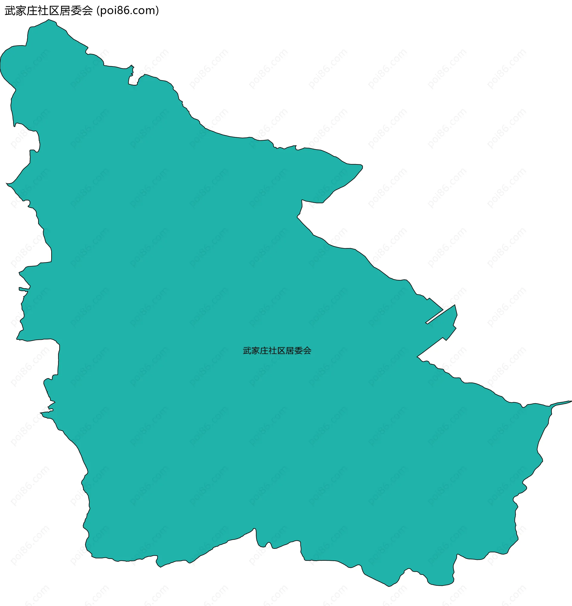 武家庄社区居委会边界地图