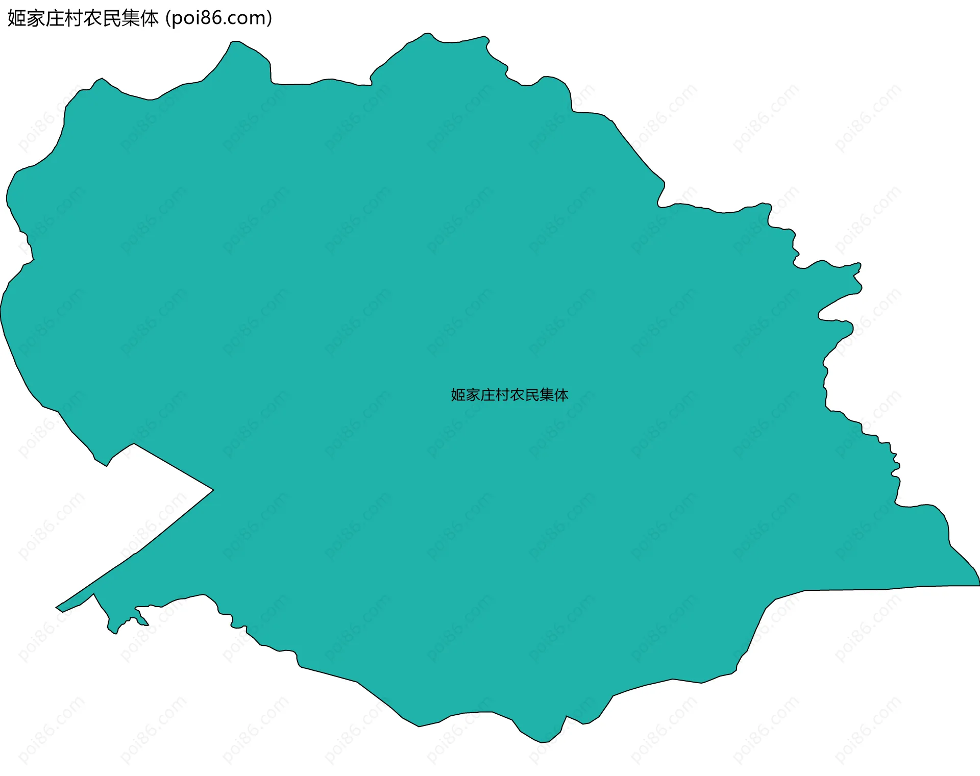 姬家庄村农民集体边界地图