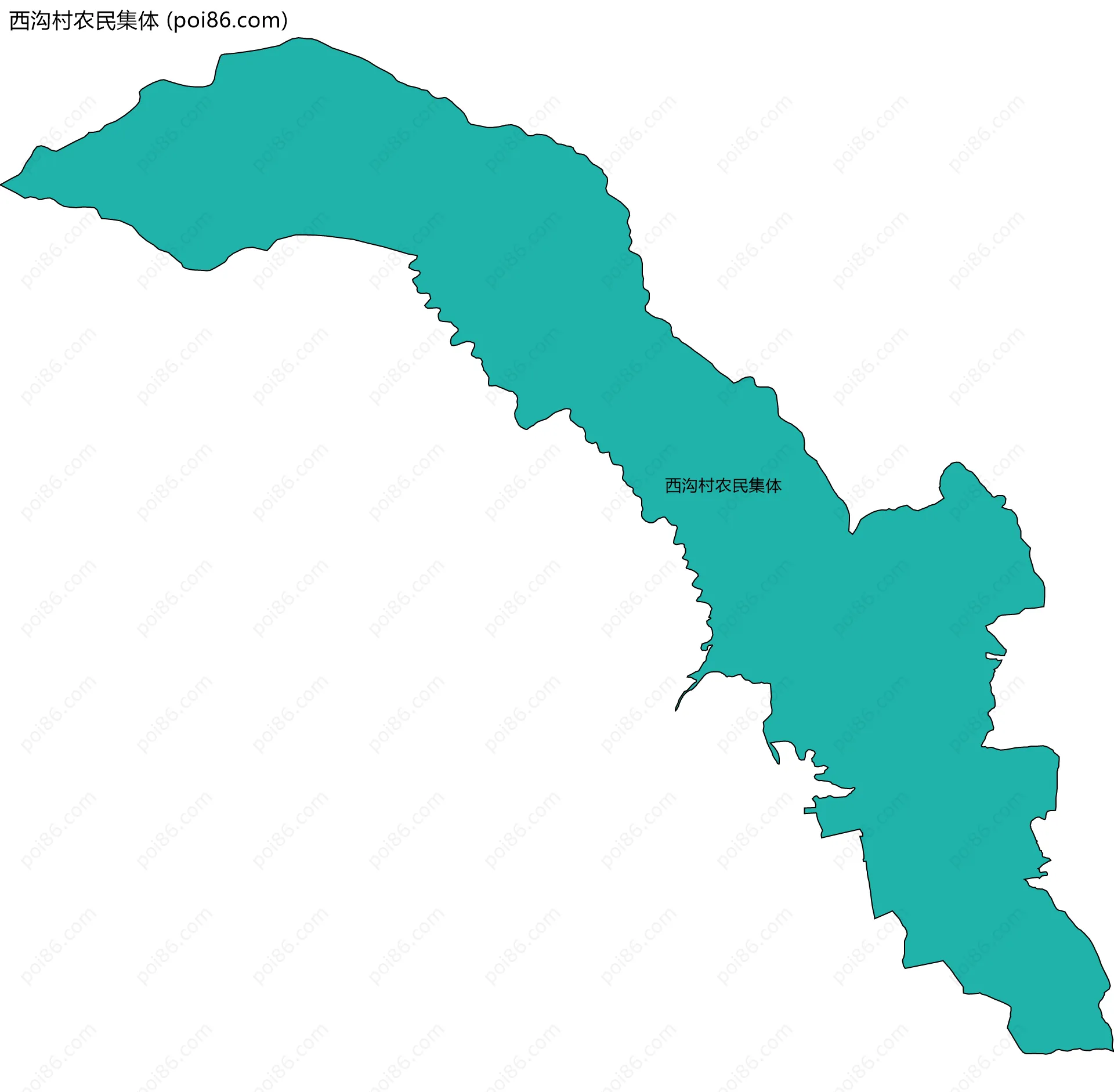西沟村农民集体边界地图