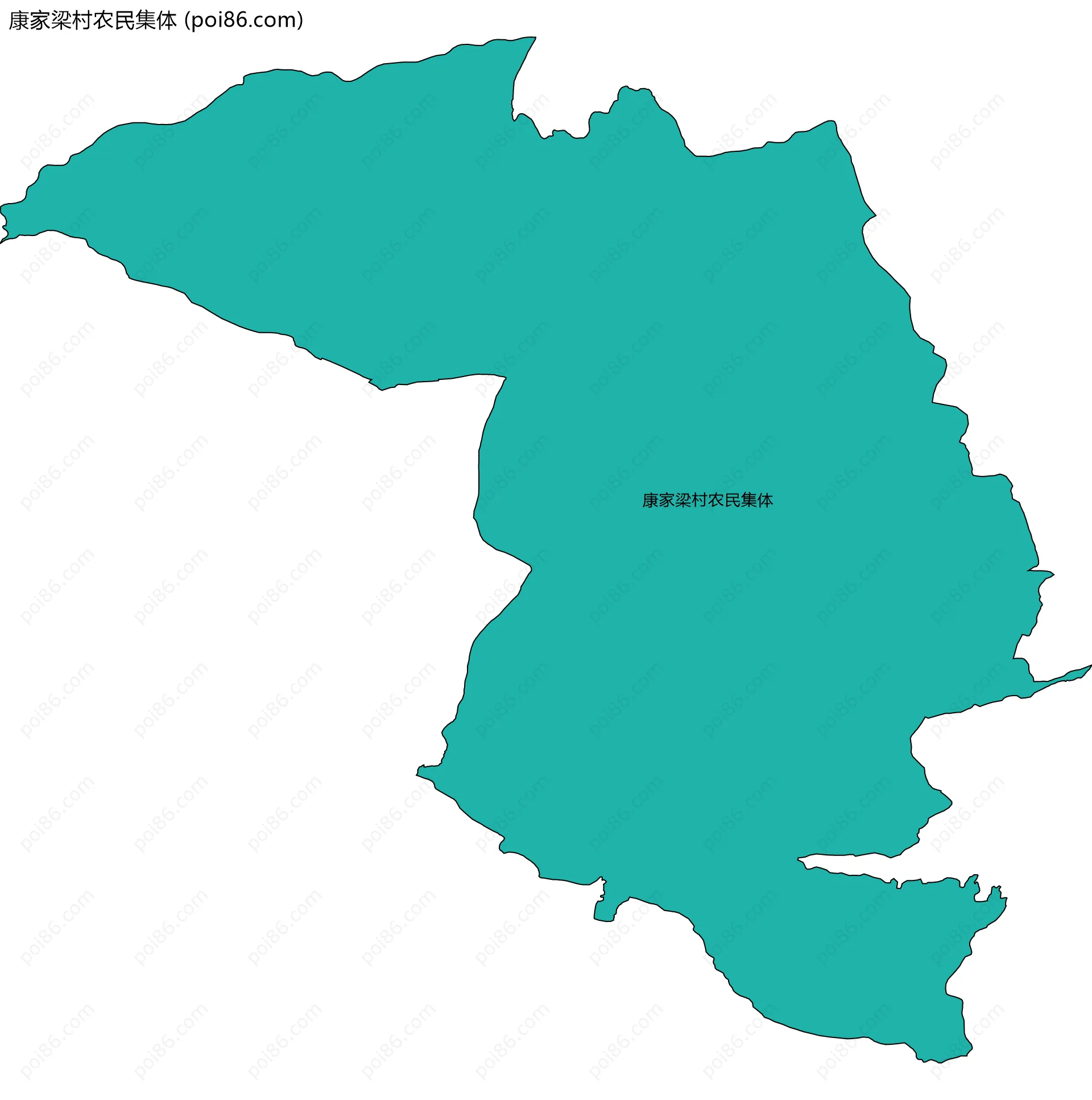 康家梁村农民集体边界地图