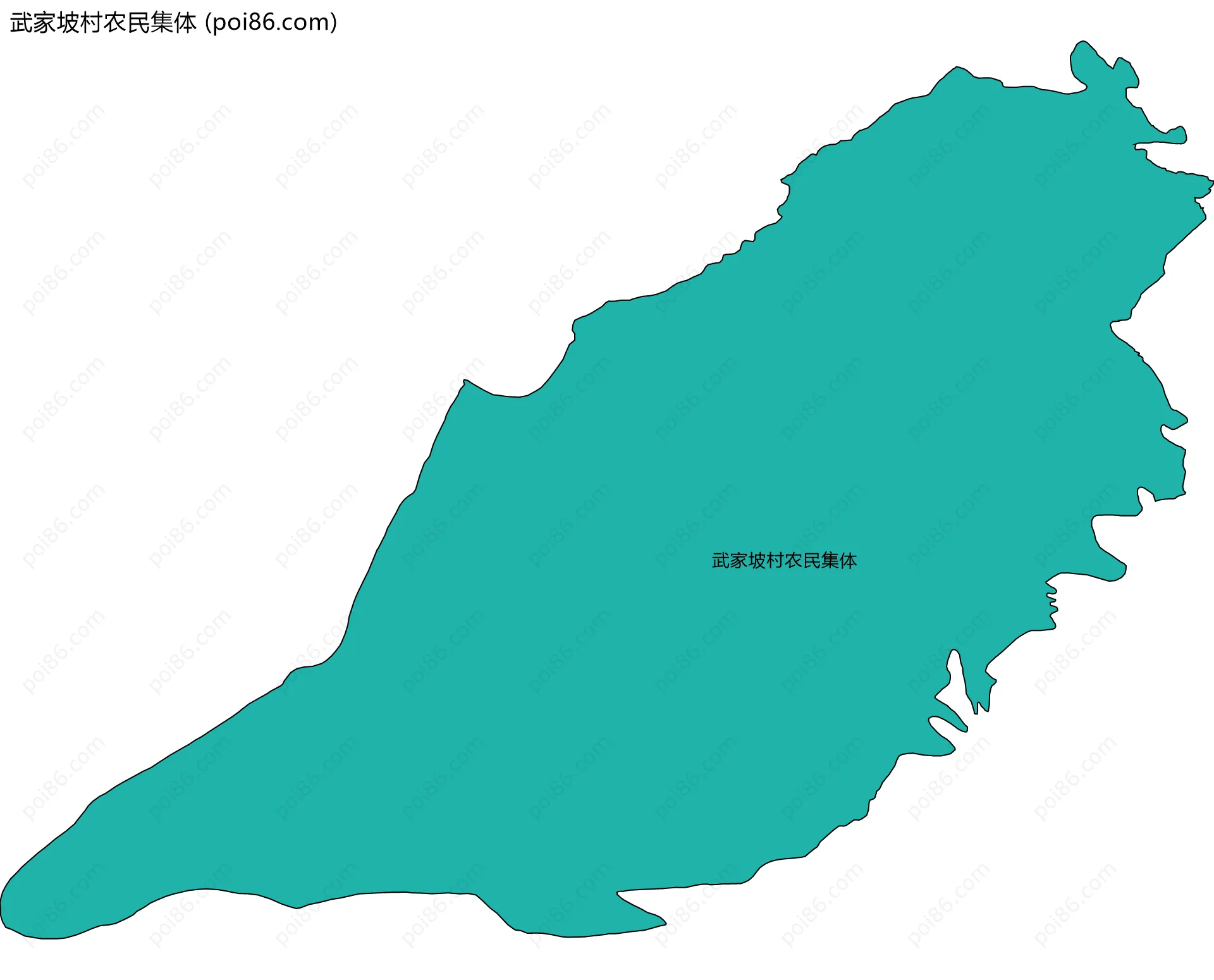 武家坡村农民集体边界地图