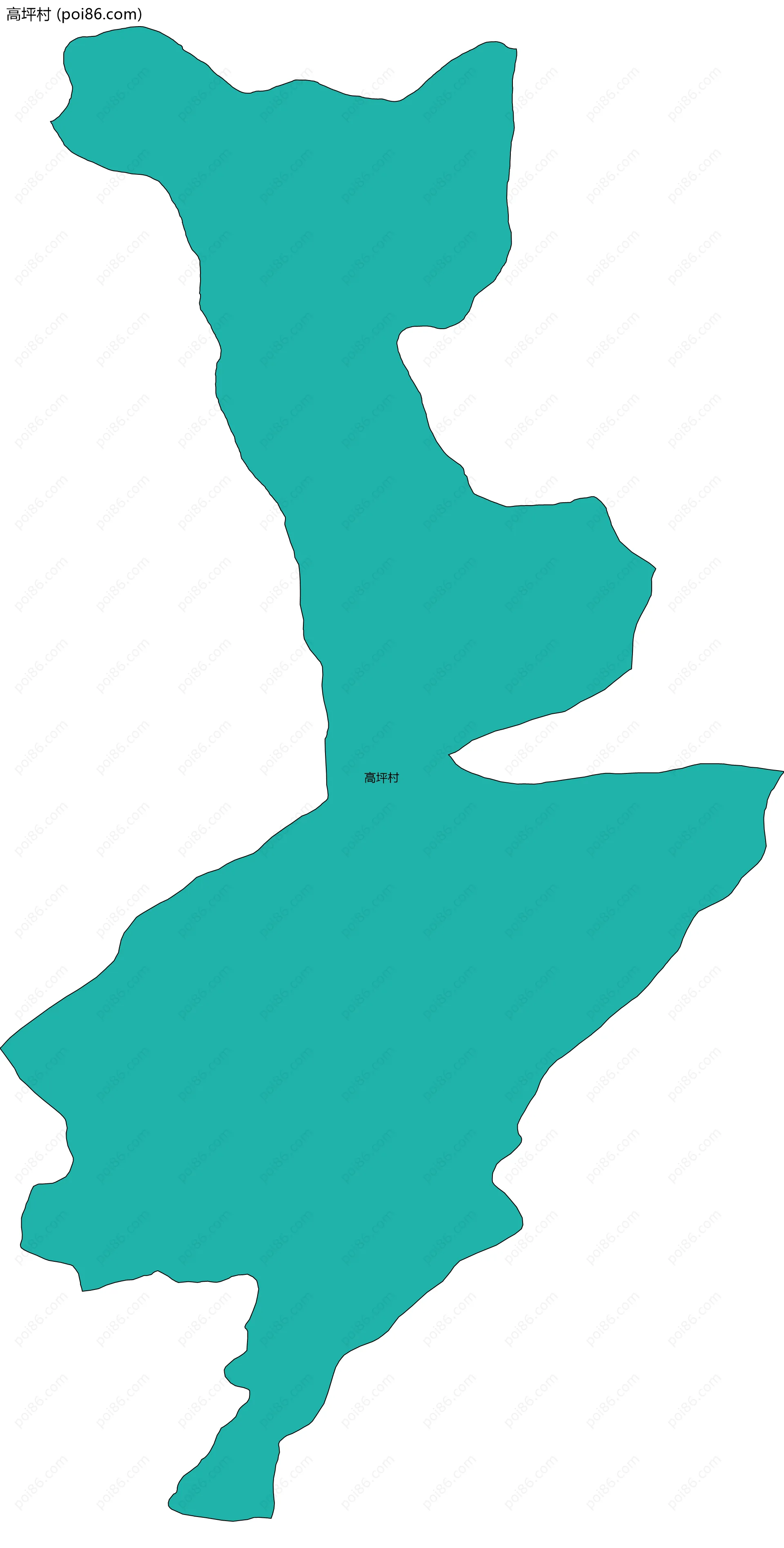 高坪村边界地图