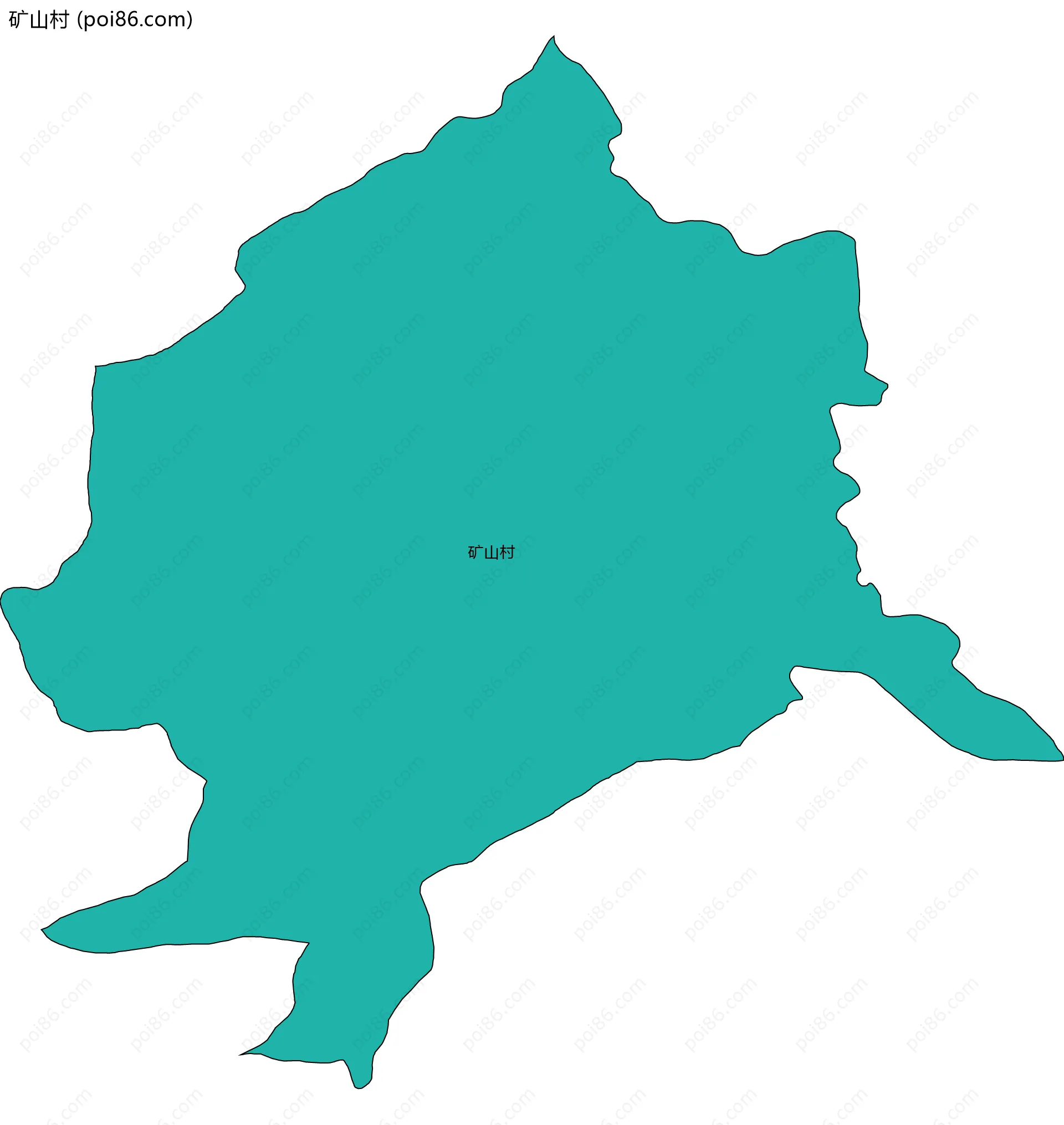 矿山村边界地图