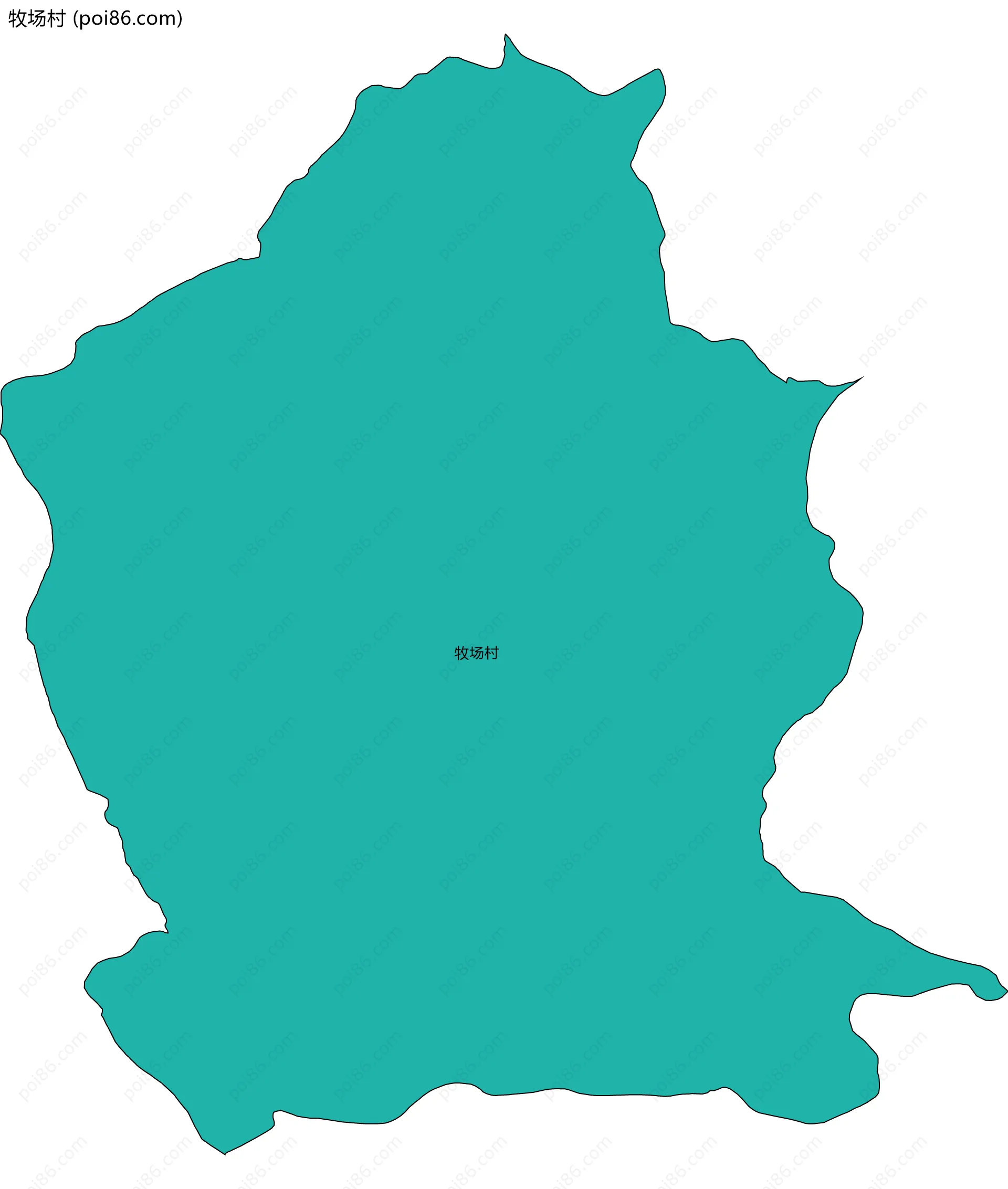 牧场村边界地图