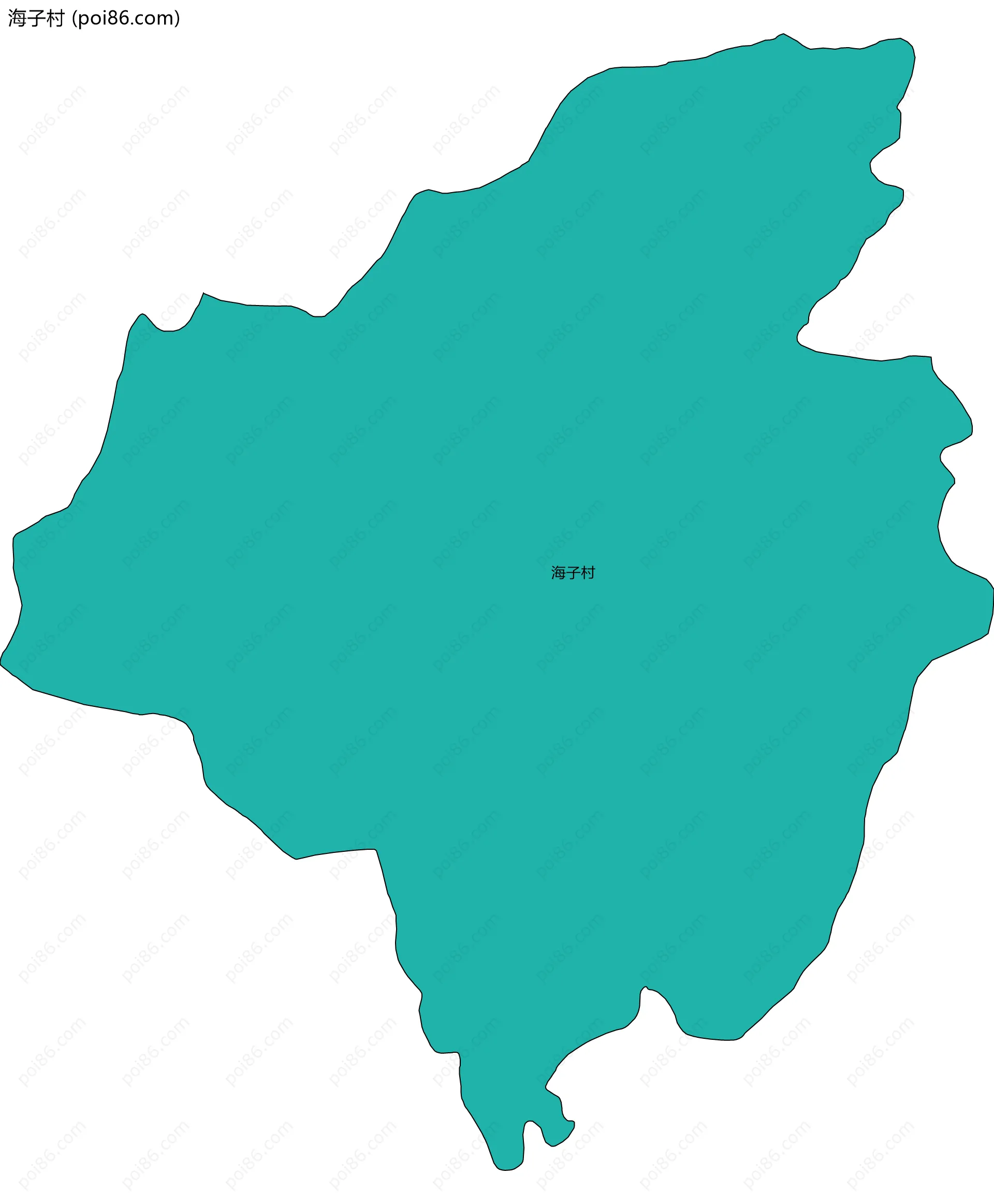 海子村边界地图