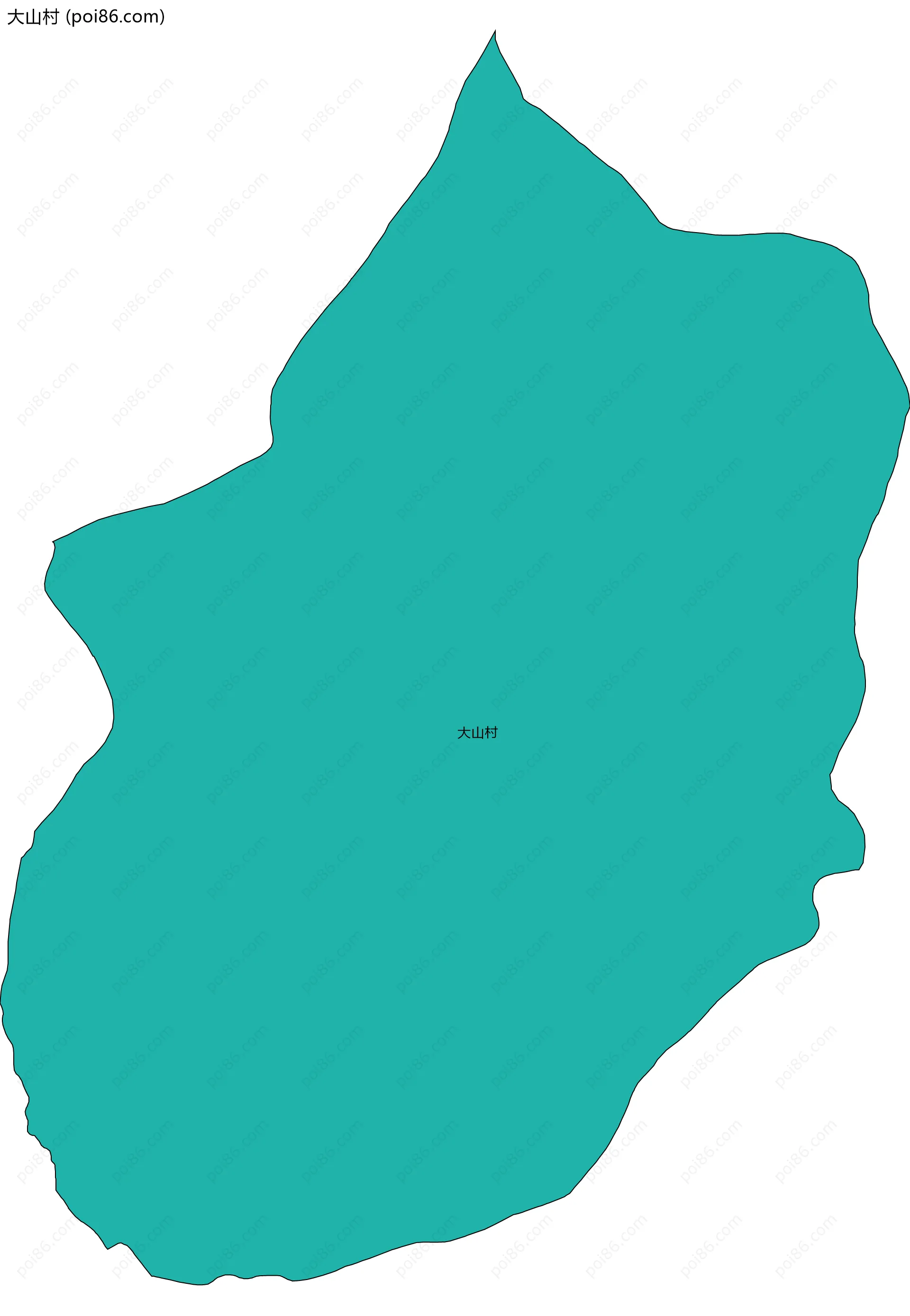 大山村边界地图