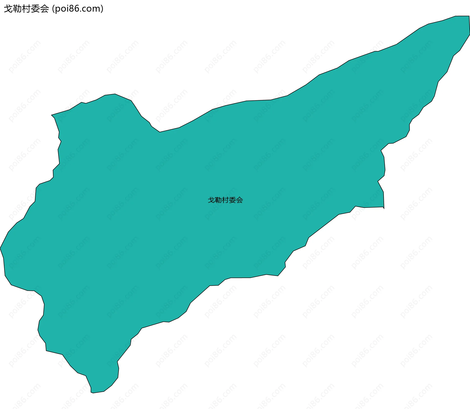 戈勒村委会边界地图