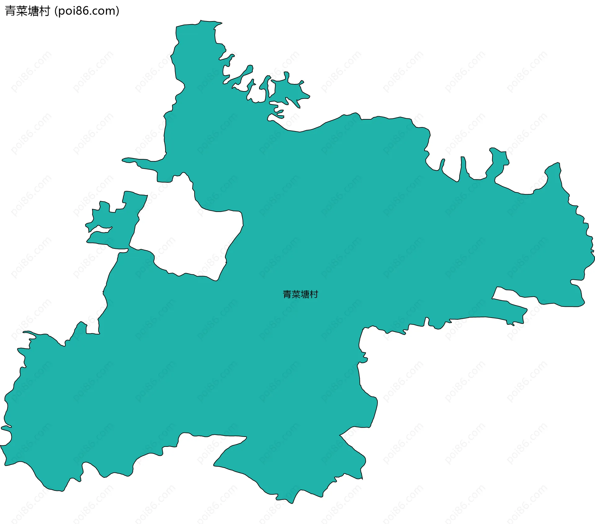 青菜塘村边界地图